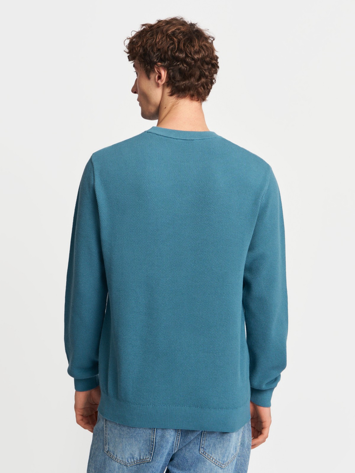 Тонкий трикотажный джемпер из хлопка