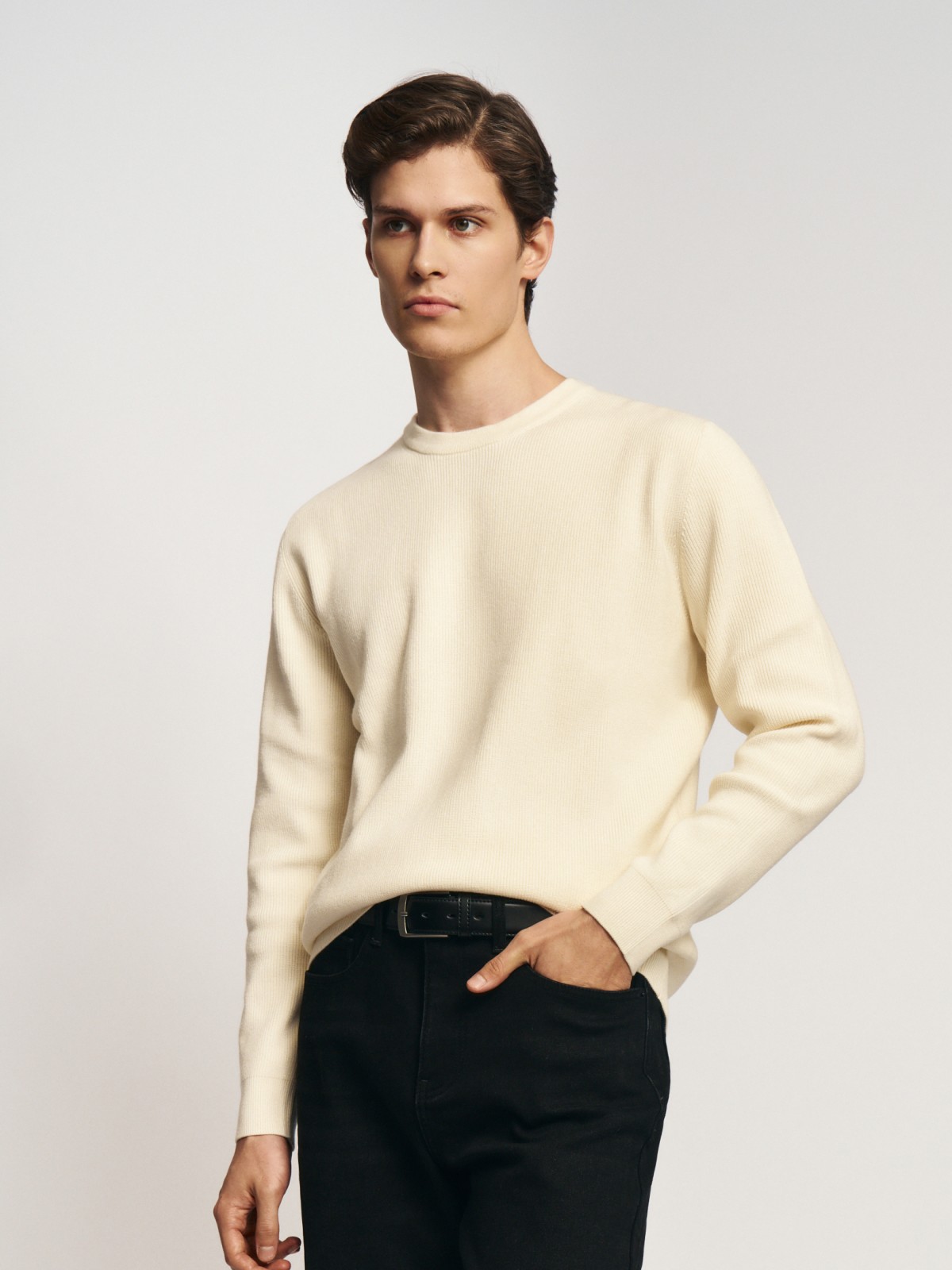 Трикотажный джемпер с длинным рукавом