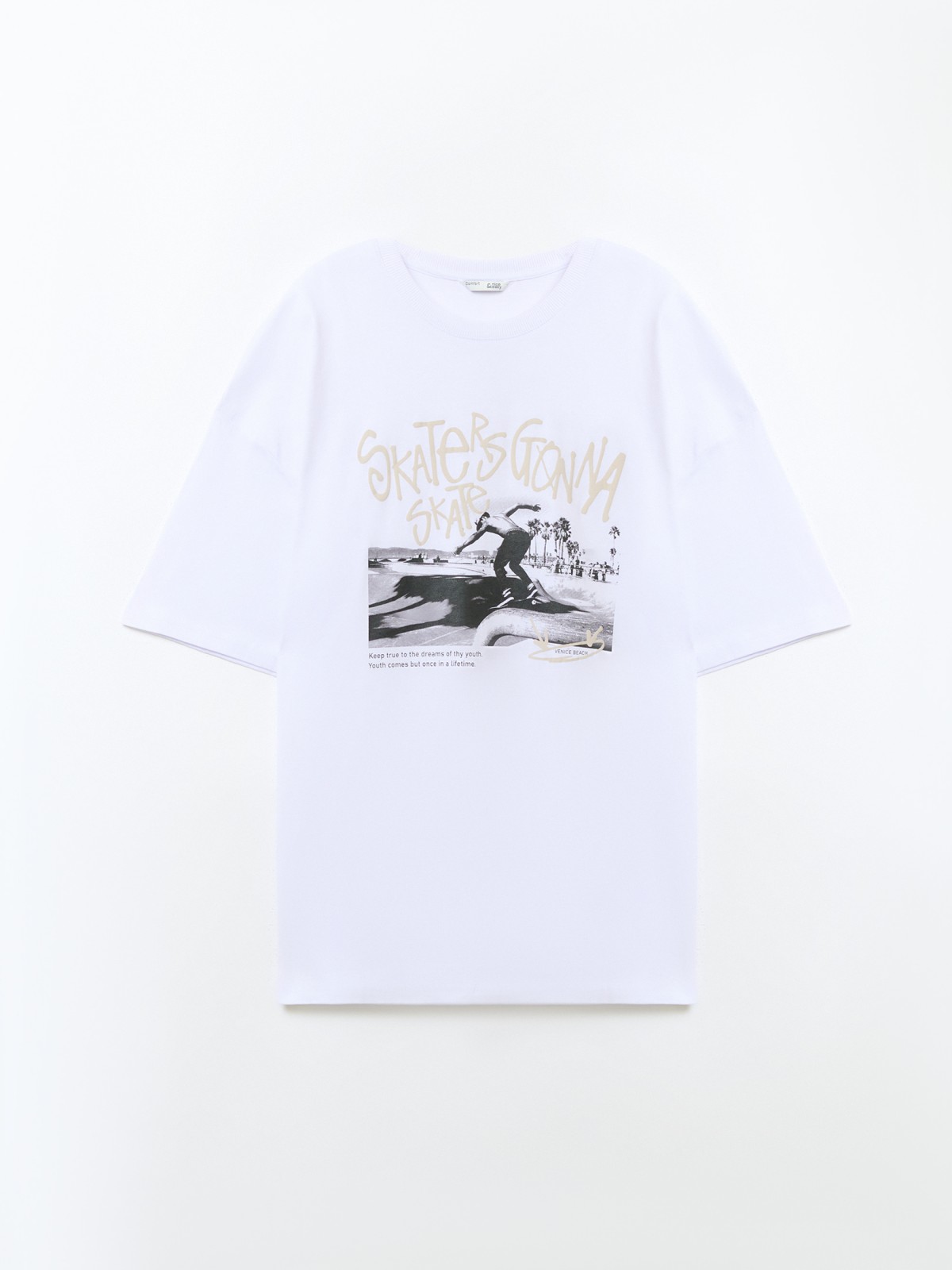 Футболка оверсайз из хлопка с принтом