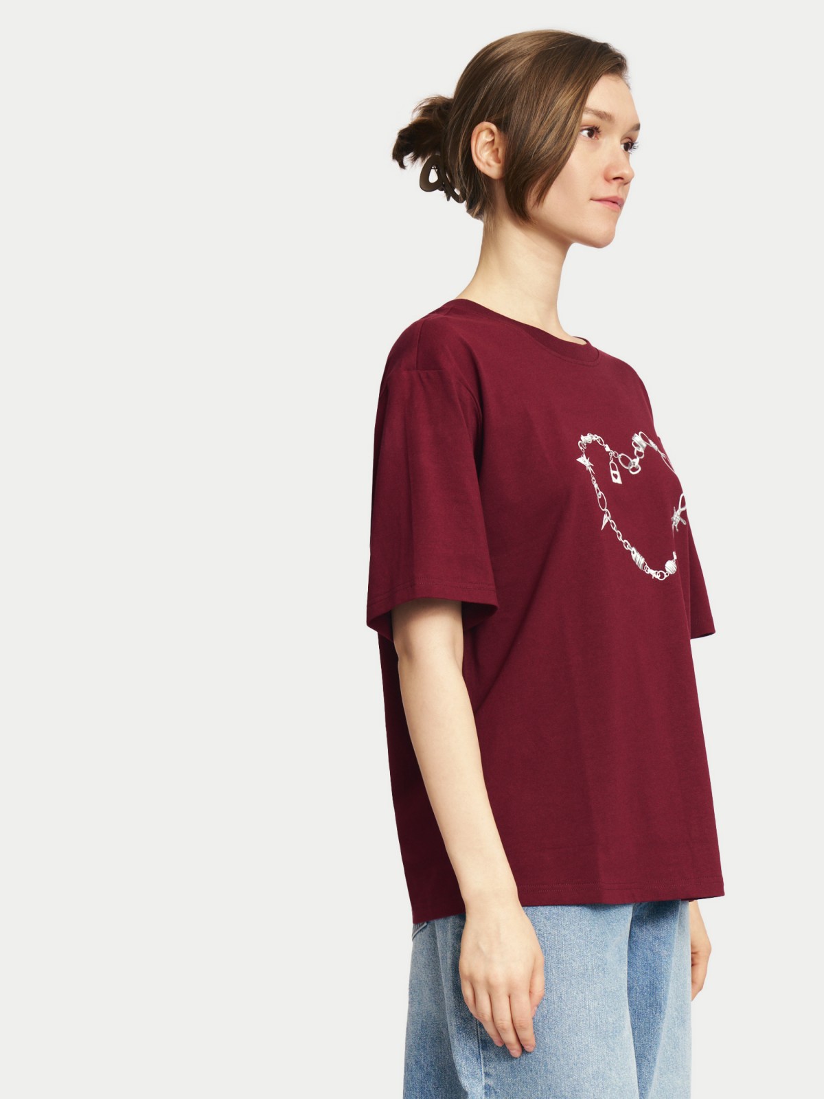 Футболка оверсайз из хлопка с принтом