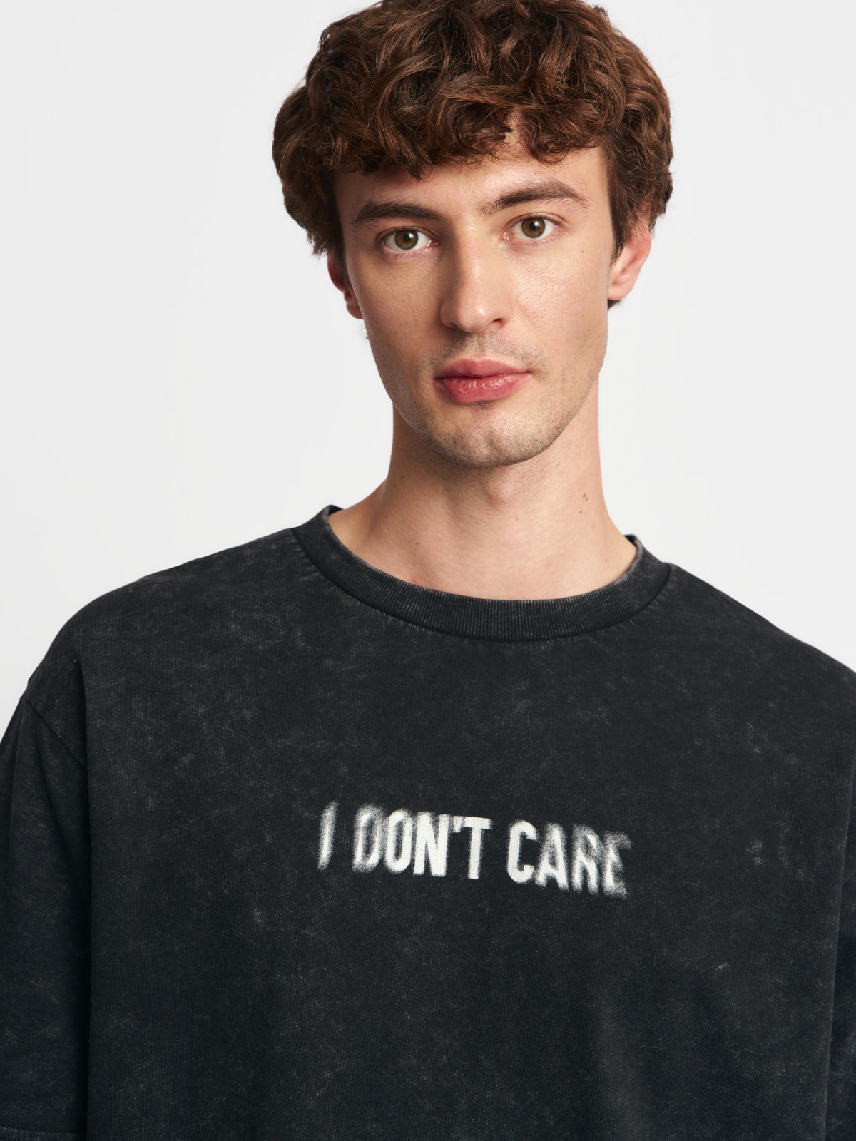 Лонгслив из хлопка с имитацией футболки