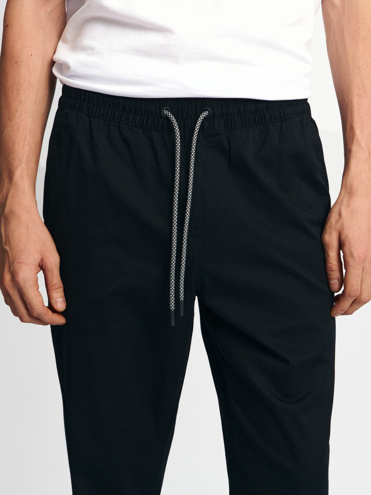 Брюки-джоггеры из хлопка на резинке