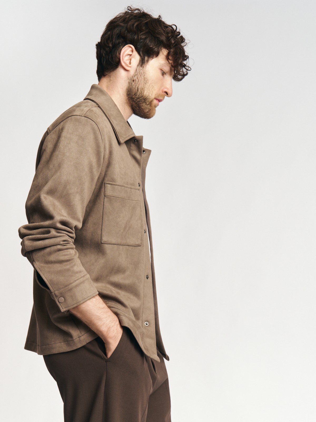 Куртка-рубашка оверсайз с карманами