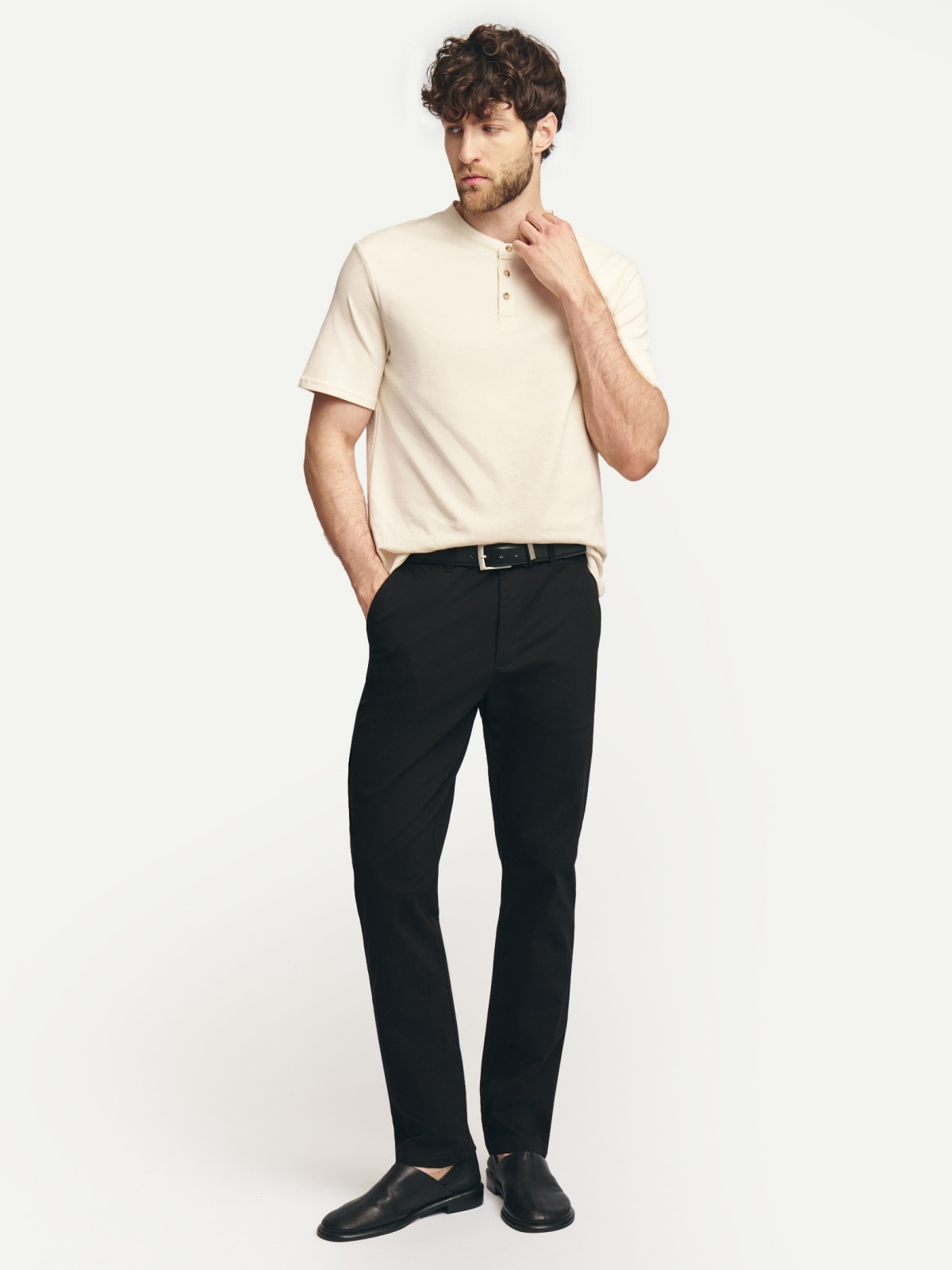 Брюки силуэта Slim из хлопка
