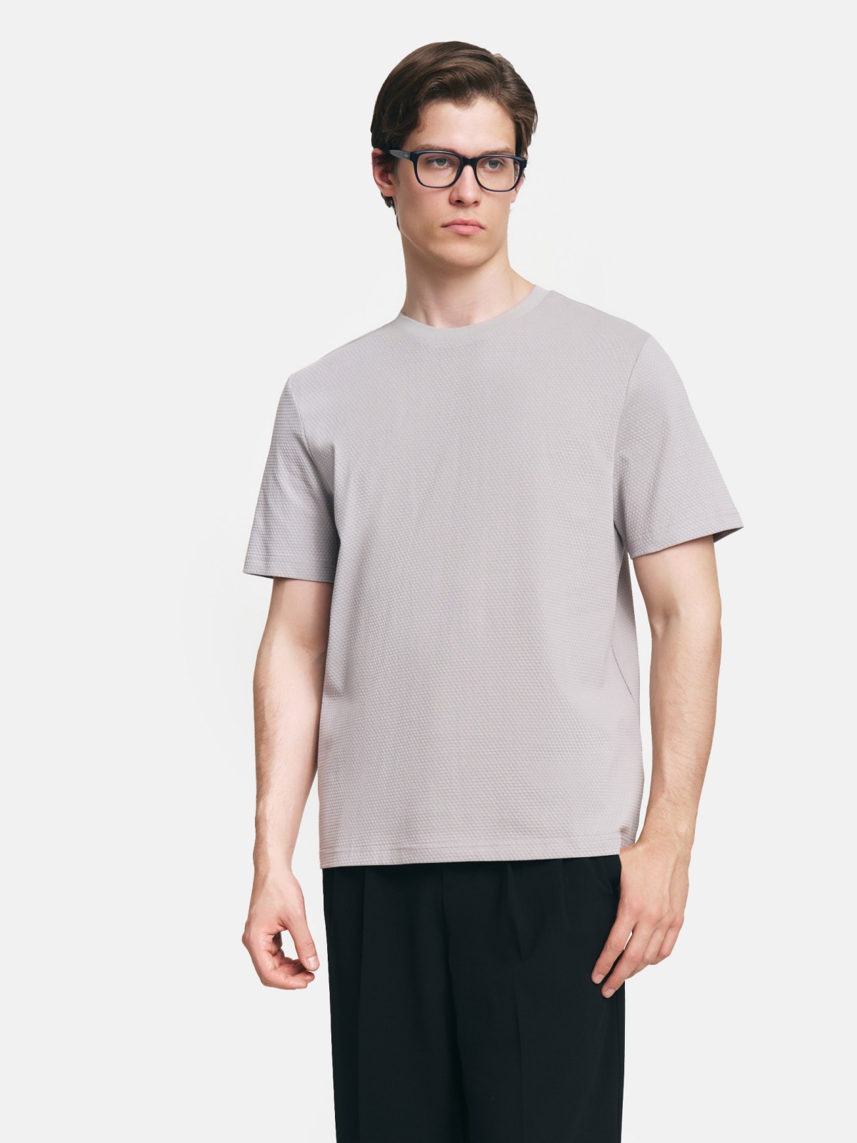 Футболка из хлопка с круглым вырезом