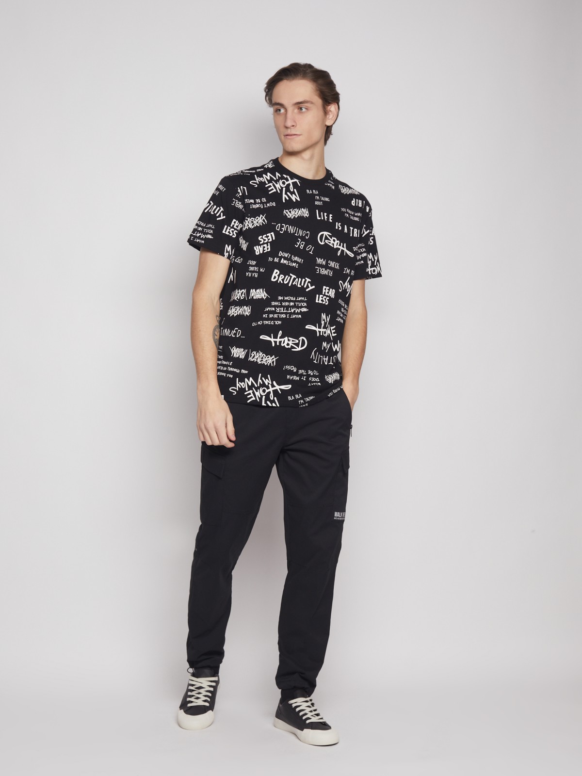 Футболка из хлопка с принтом