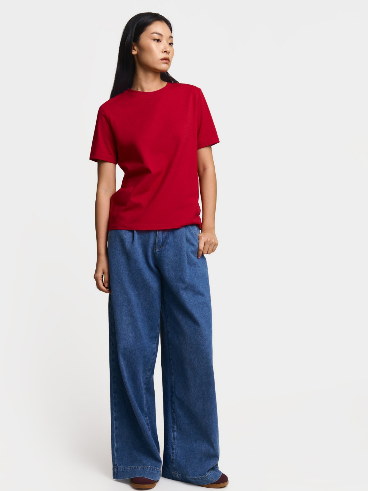 Футболка из хлопка однотонная