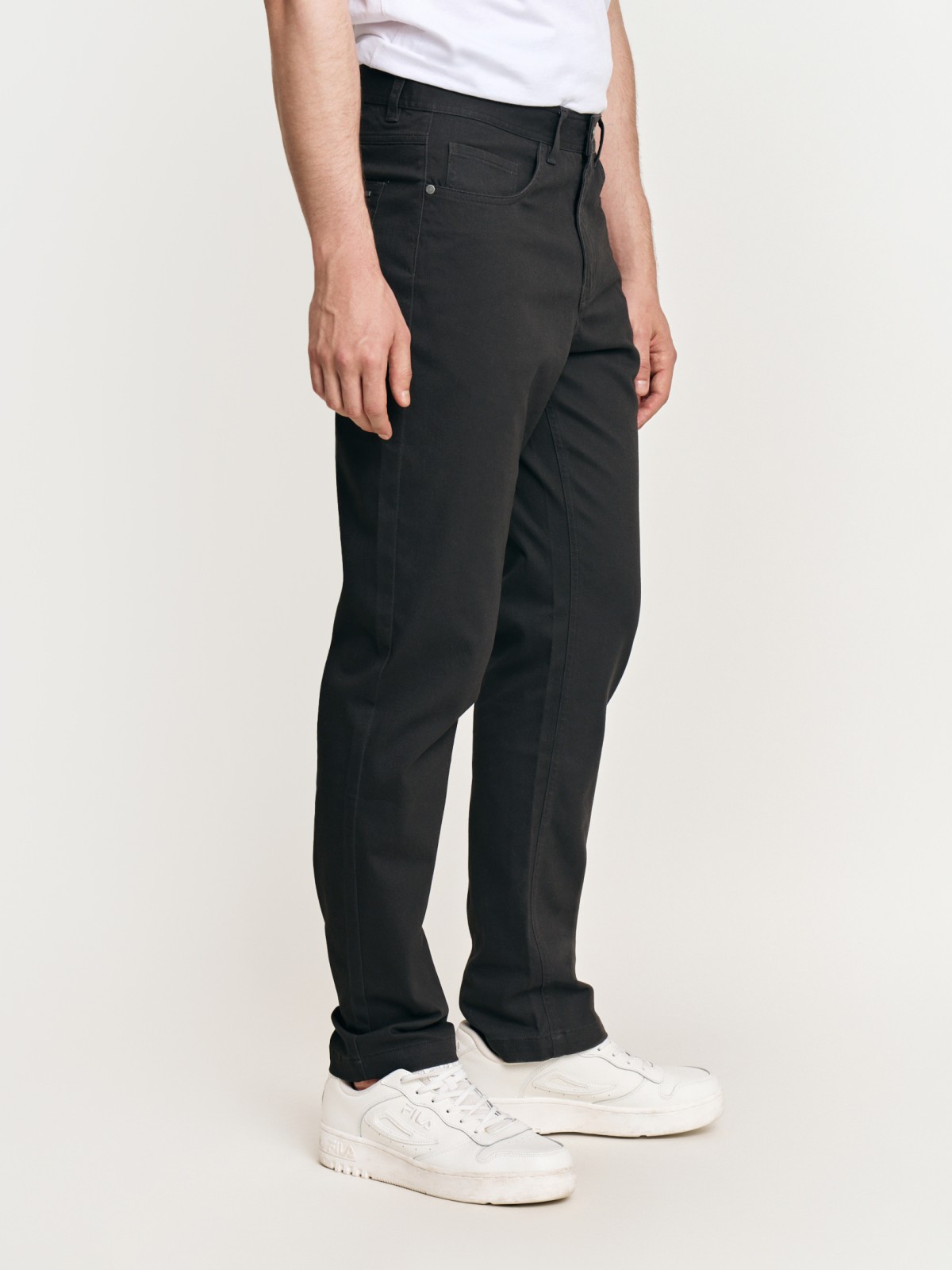 Брюки силуэта Slim из хлопка