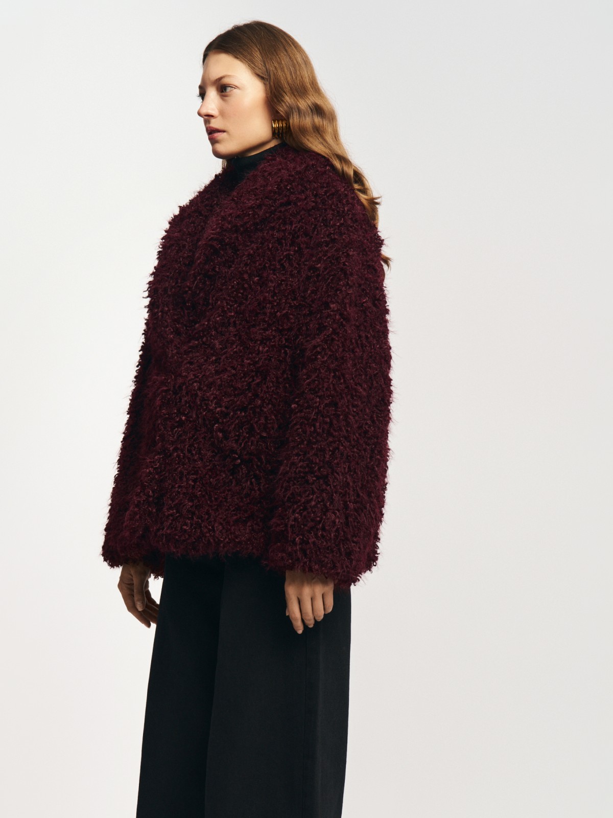 Тёплая куртка-шуба из экомеха