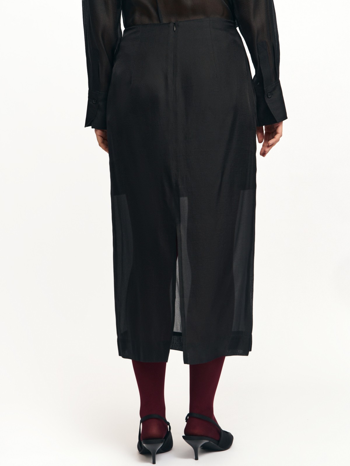 Полупрозрачная юбка из органзы