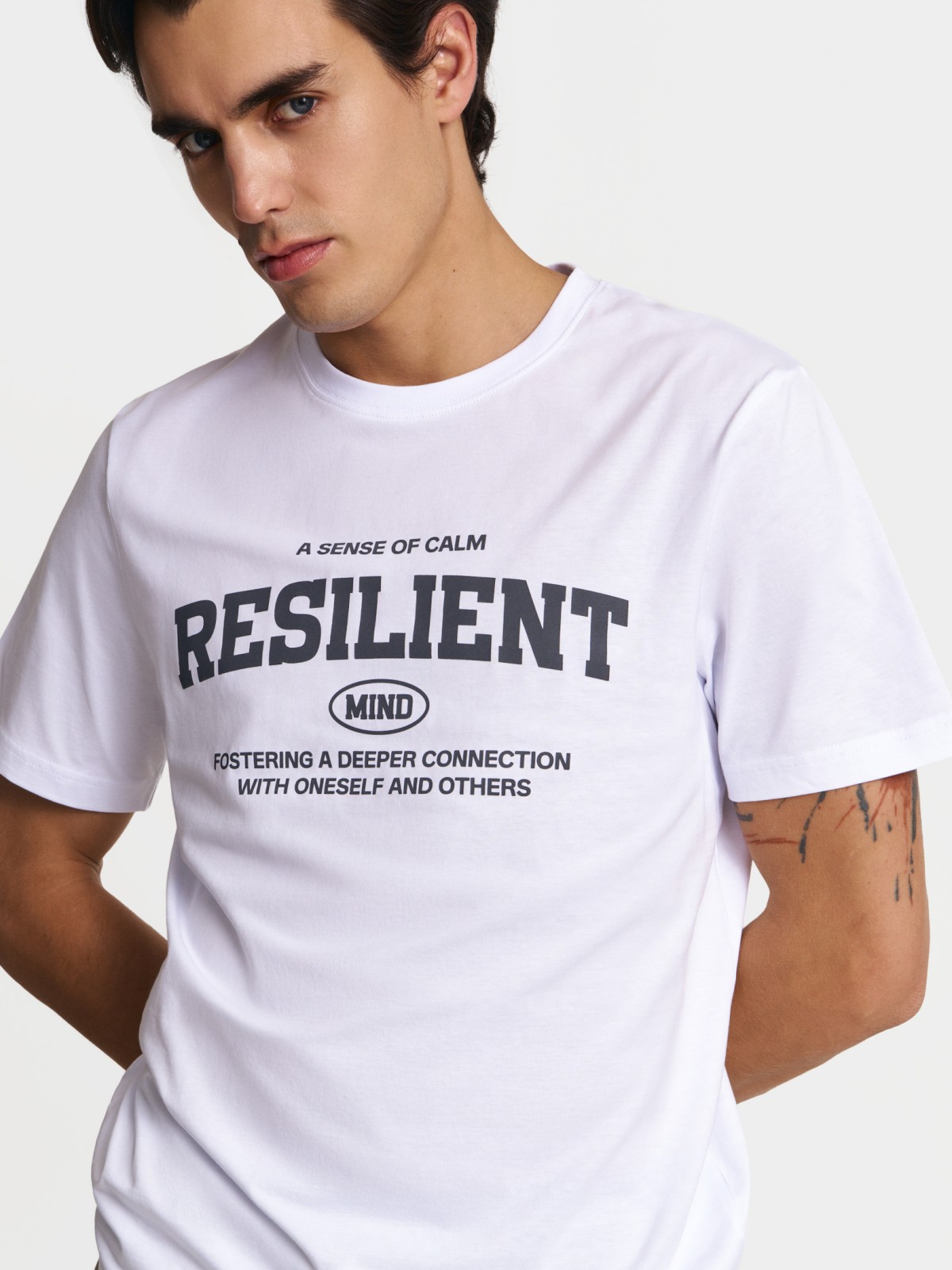 Футболка из хлопка с надписью 