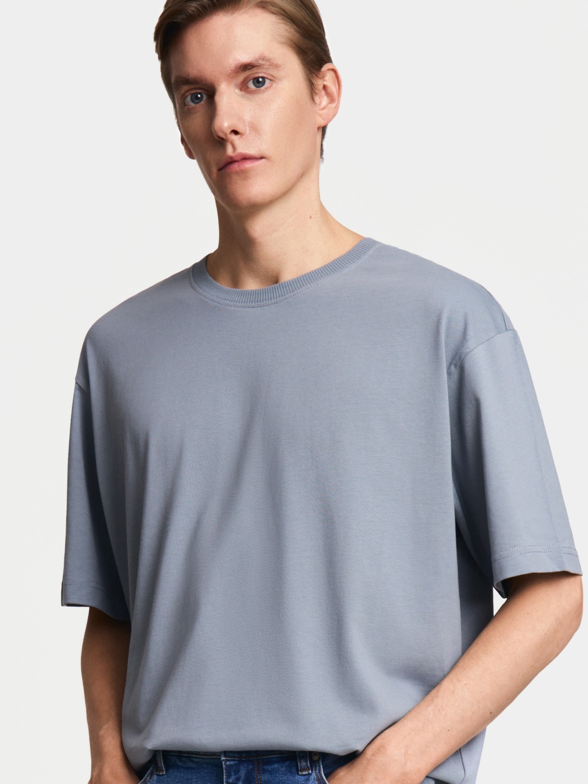 Футболка оверсайз из хлопка с коротким рукавом