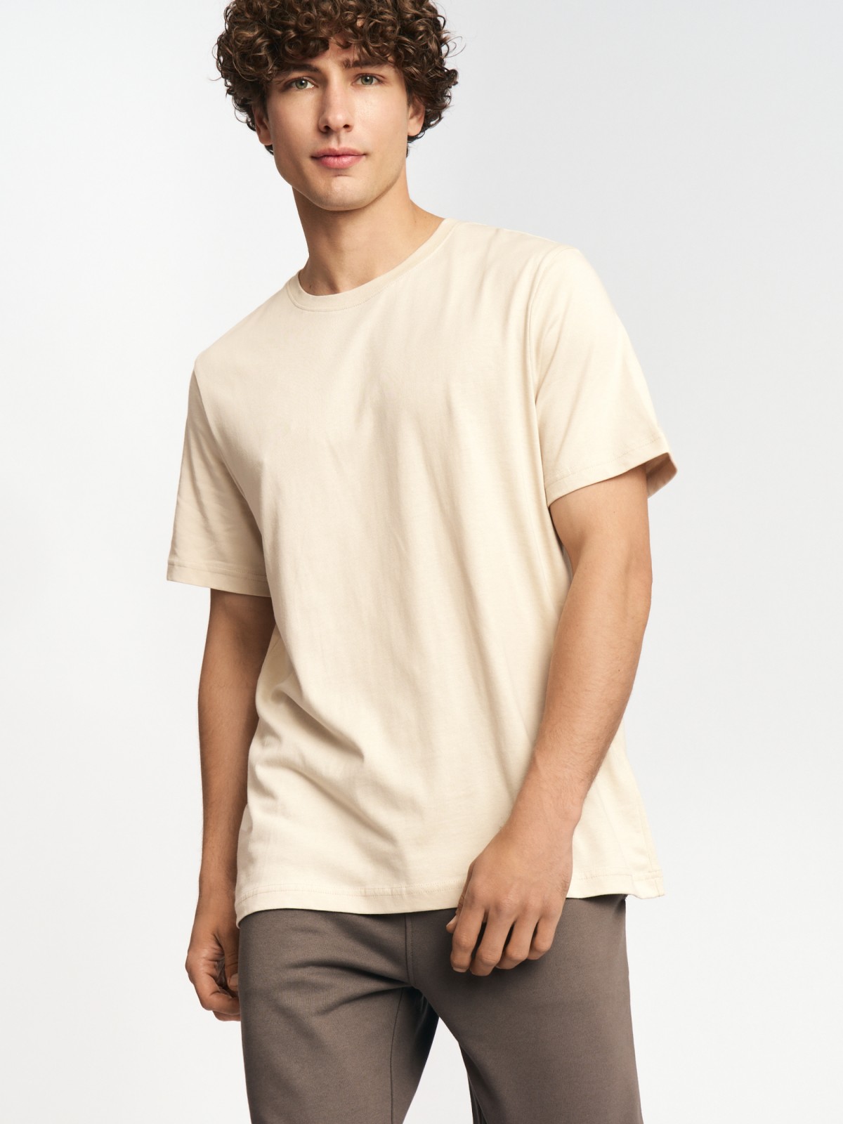 Футболка из хлопка с круглым вырезом