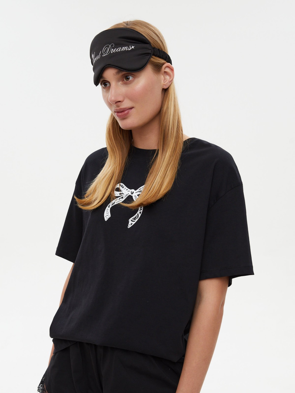 Футболка оверсайз из хлопка с принтом 799₽