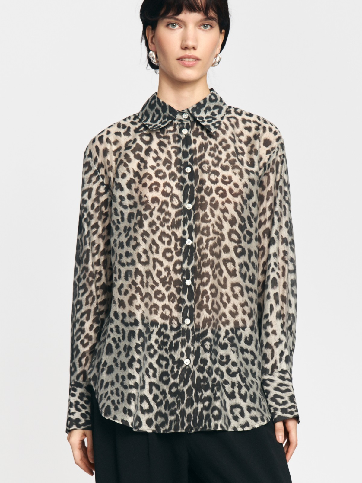 Рубашка с леопардовым принтом
