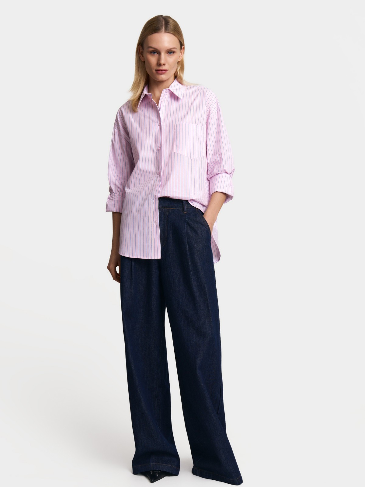 Рубашка из хлопка в полоску