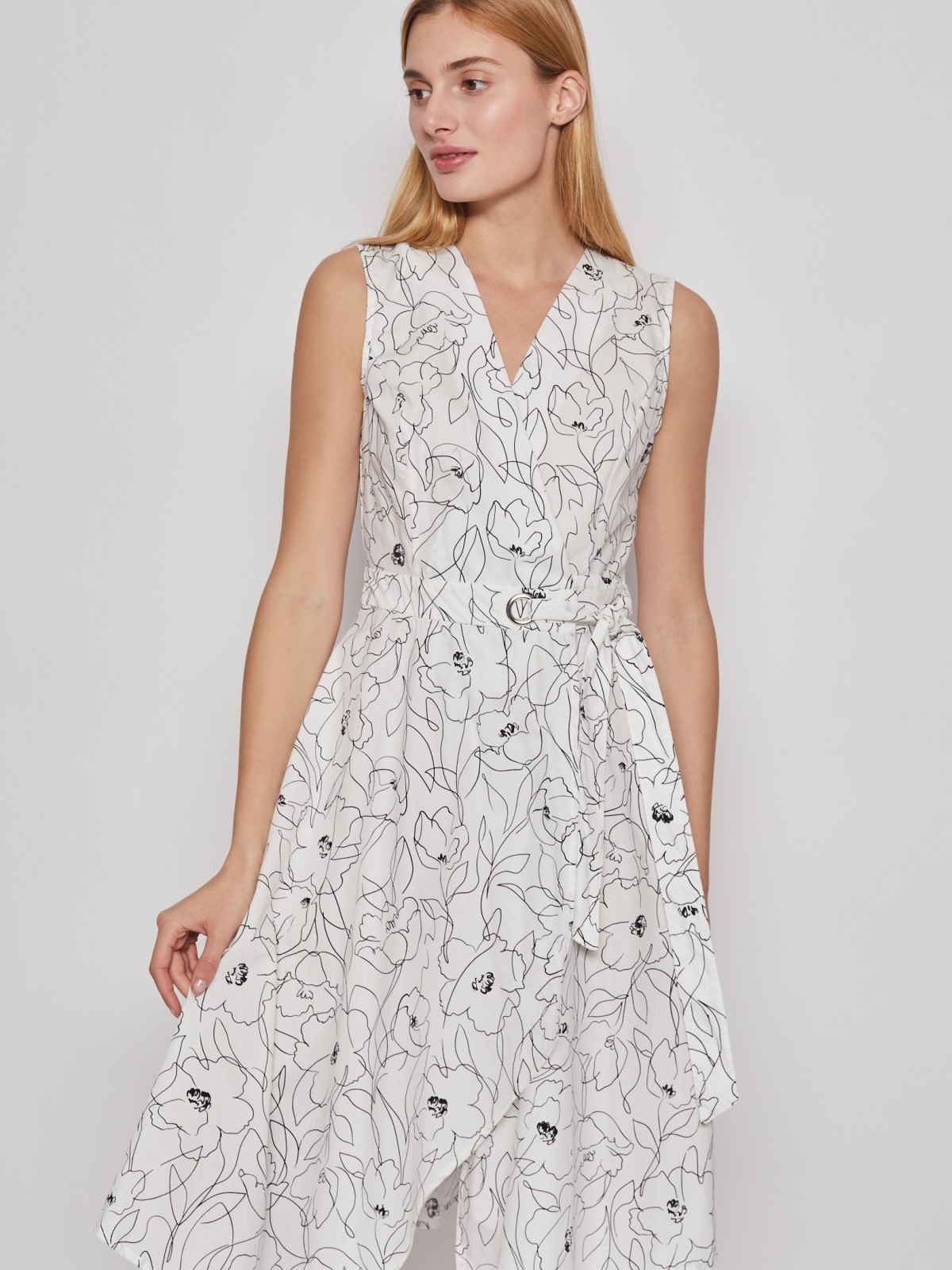 Платье zolla 022248239633, цвет белый, размер XS - фото 4