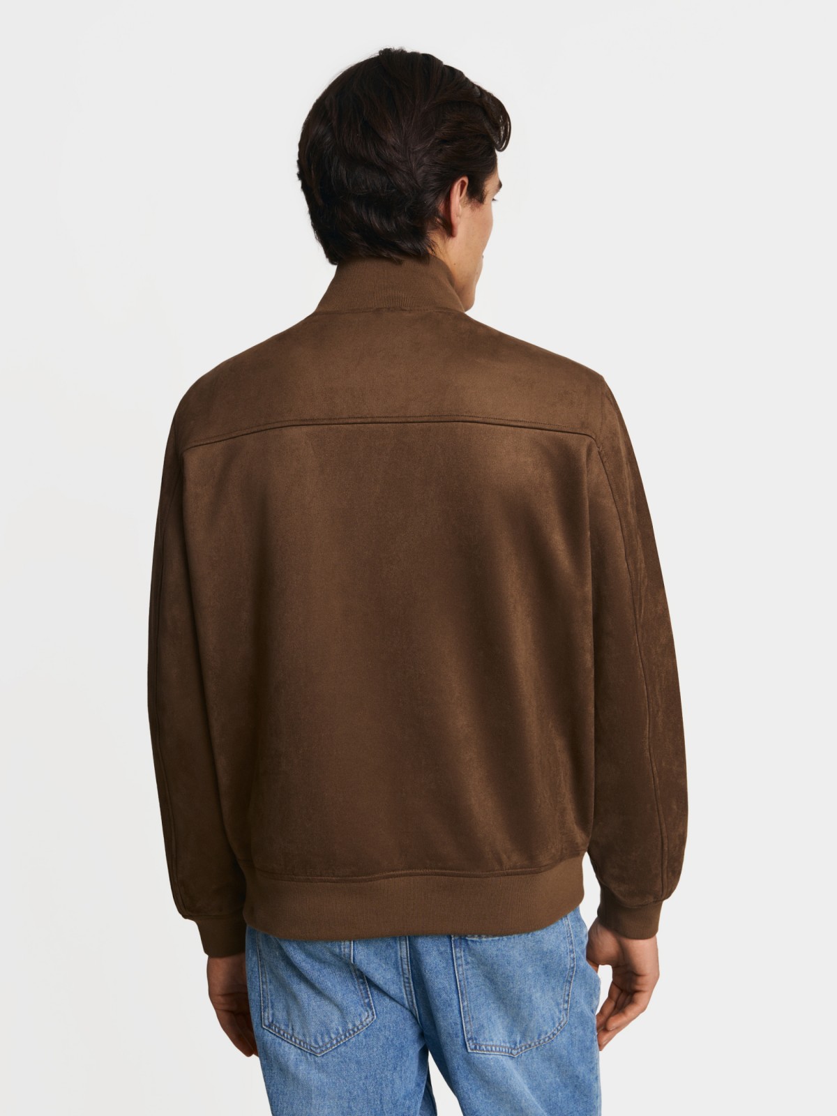 Куртка-бомбер из экозамши