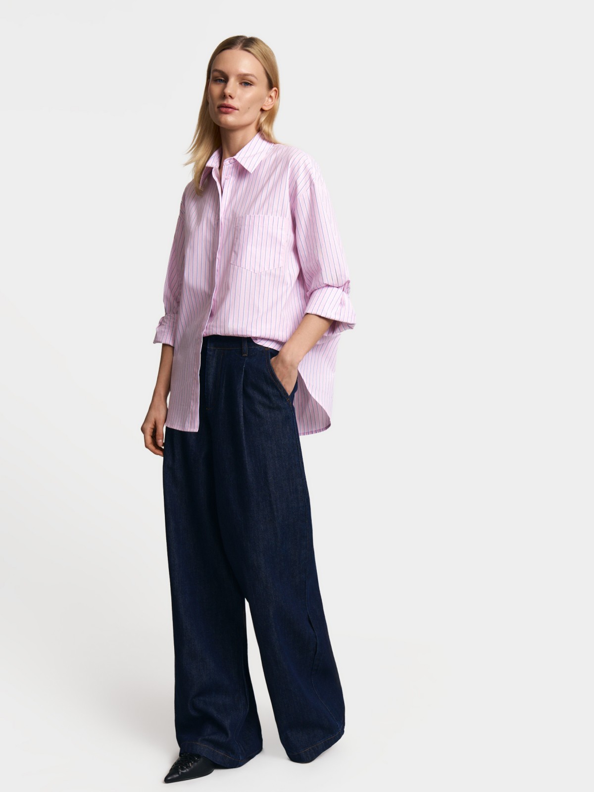 Рубашка из хлопка в полоску