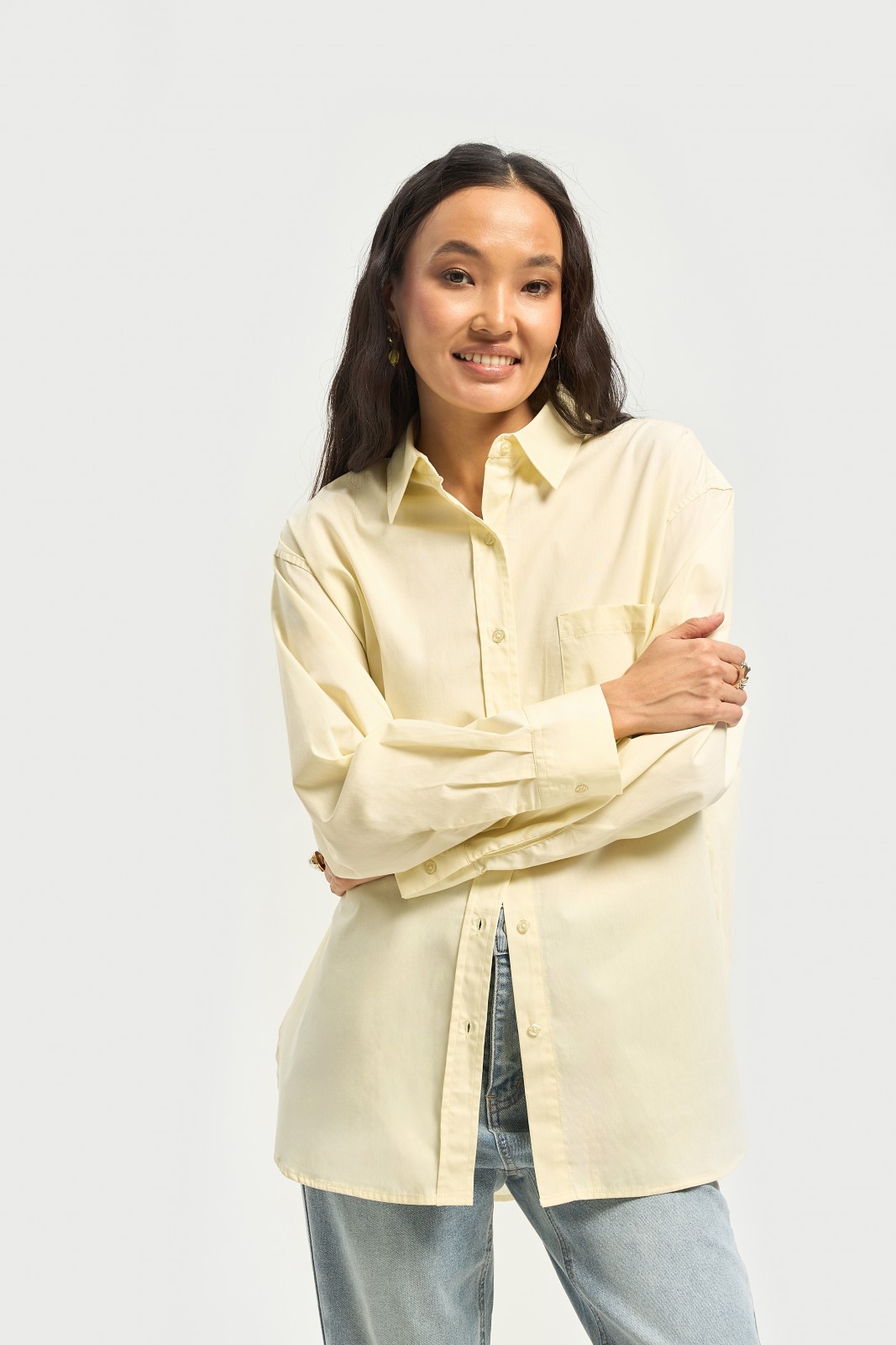 Рубашка из хлопка с карманом