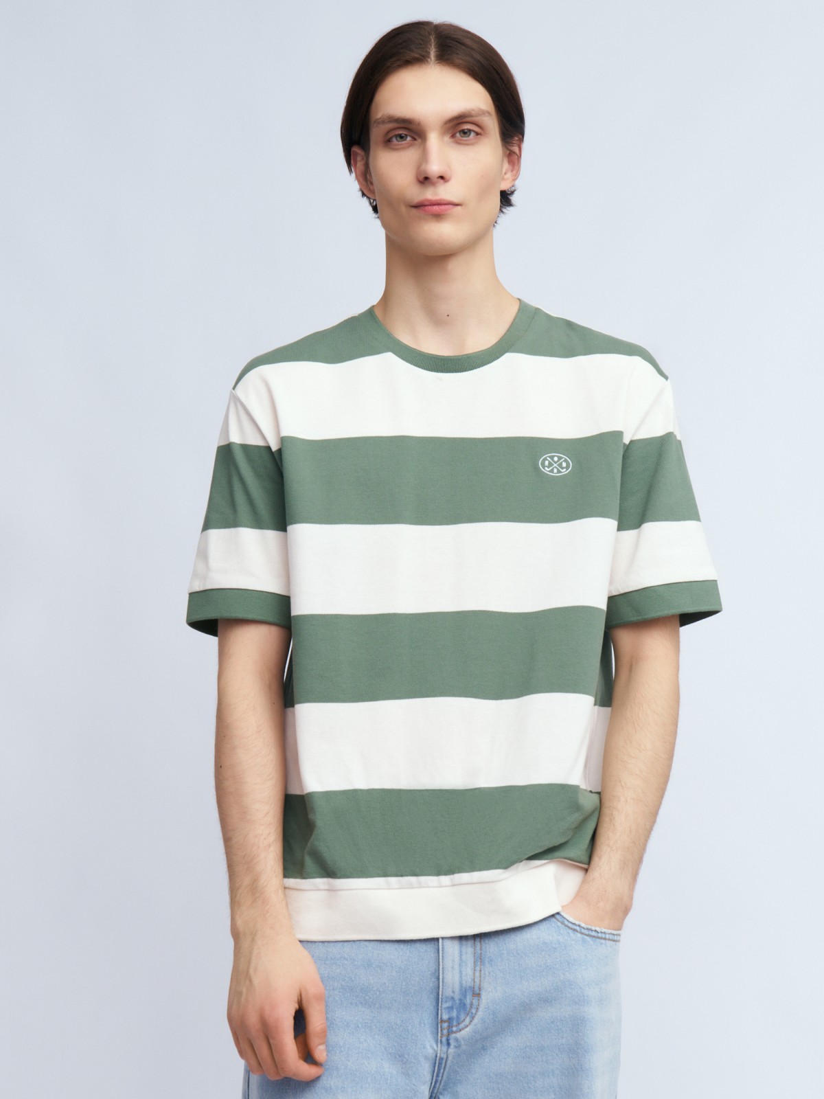 Футболка из хлопка в полоску