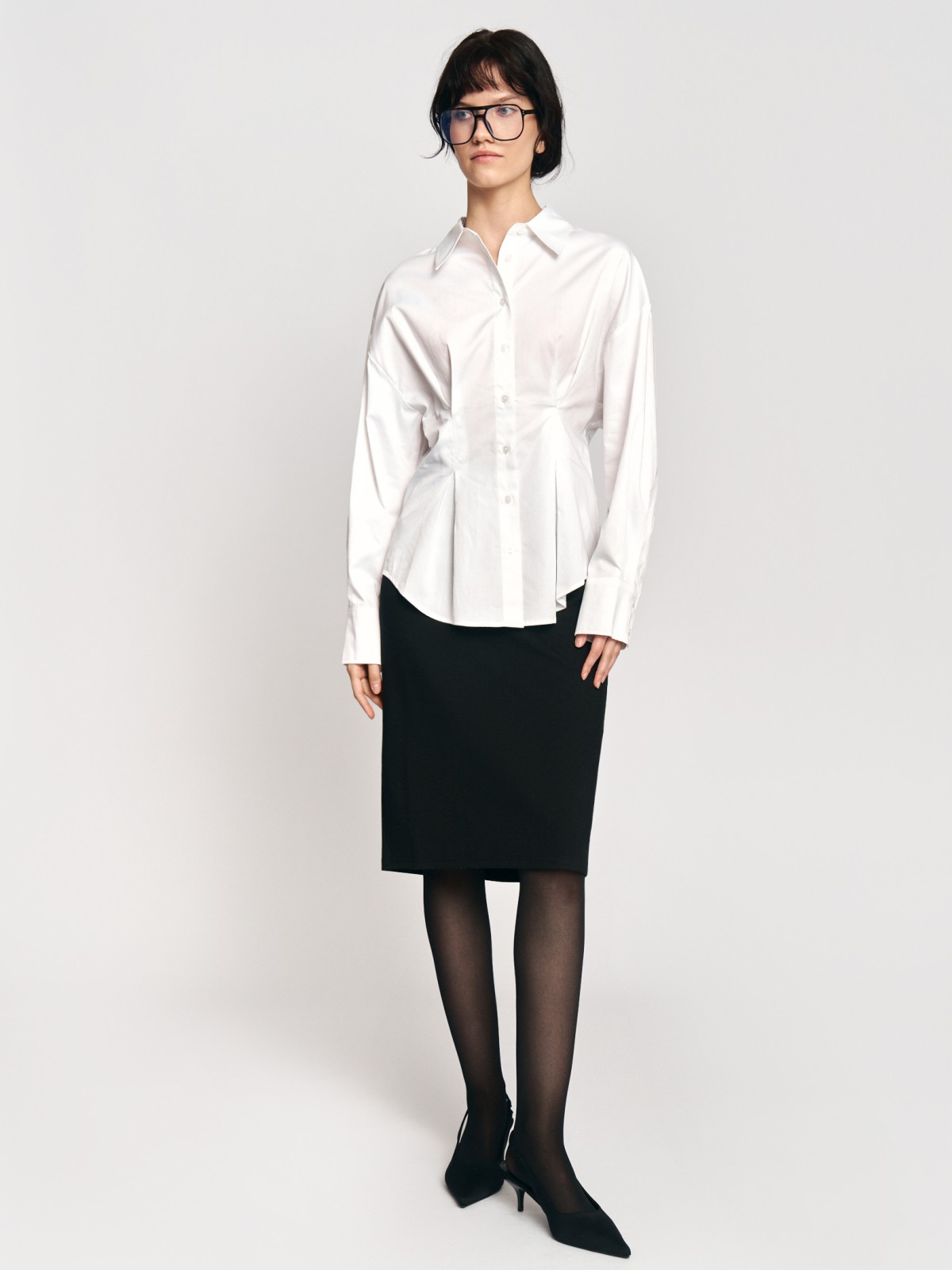 Трикотажная юбка-карандаш на резинке