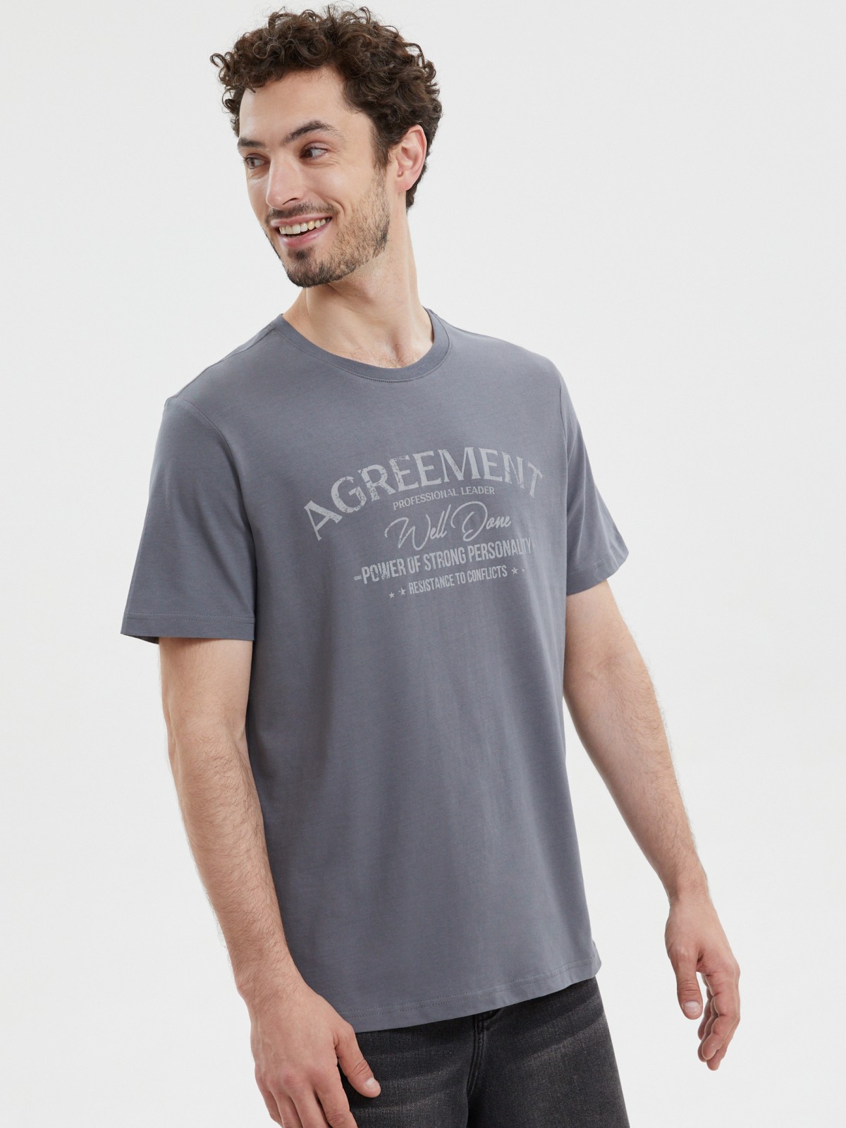 Футболка из хлопка с надписью