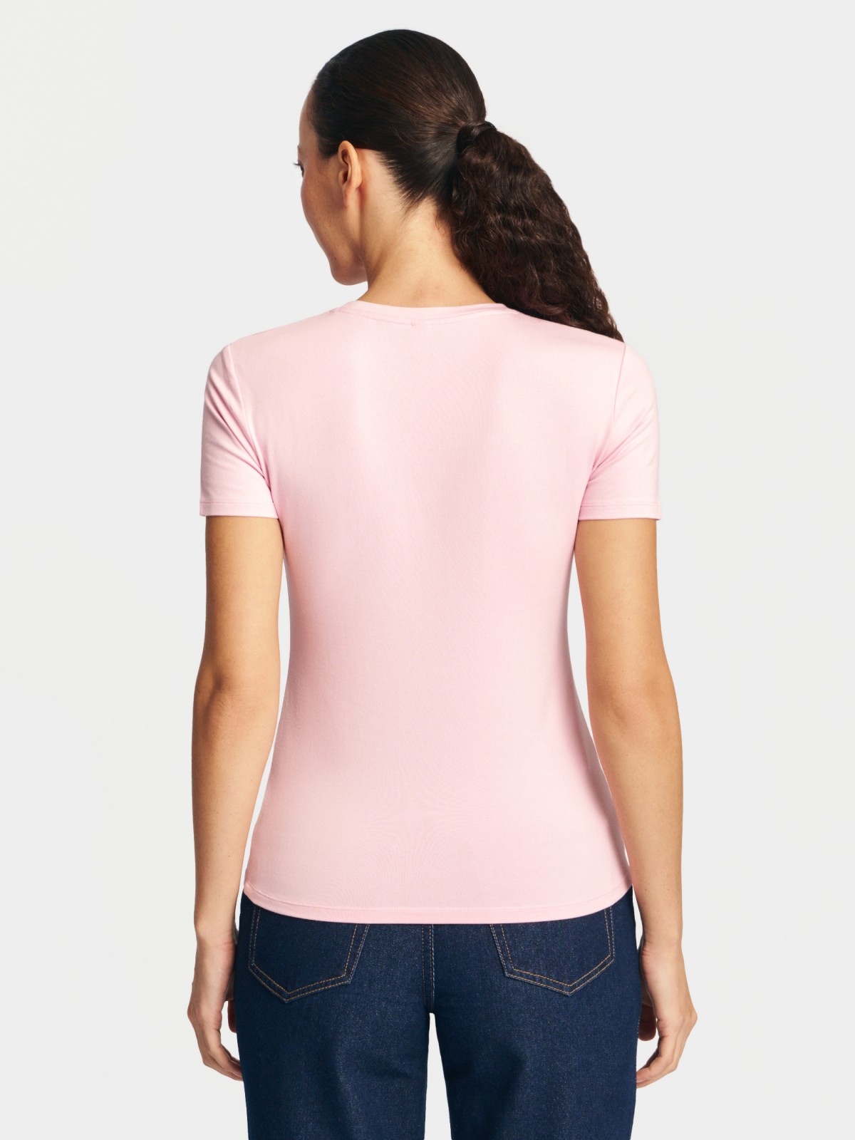 Трикотажная футболка однотонная