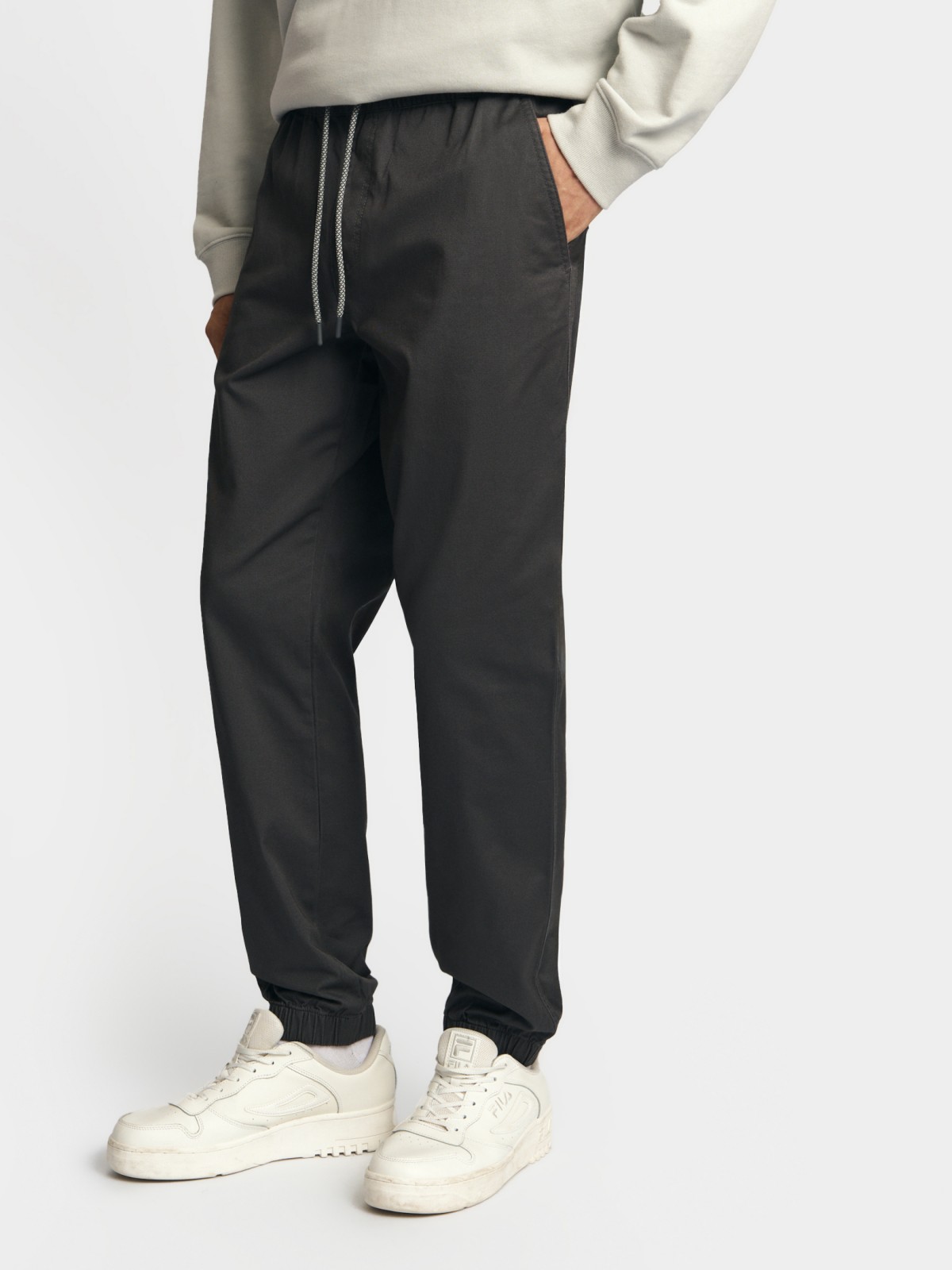 Брюки-джоггеры из хлопка на резинке