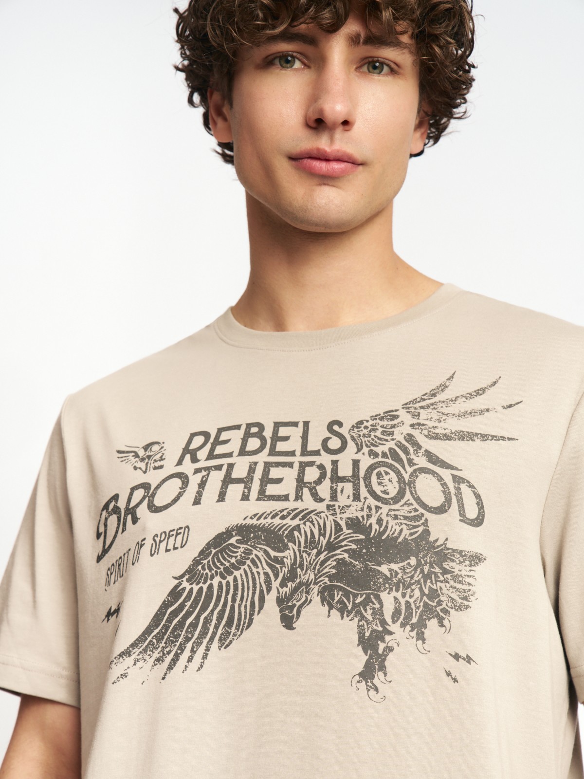 Футболка из хлопка с принтом