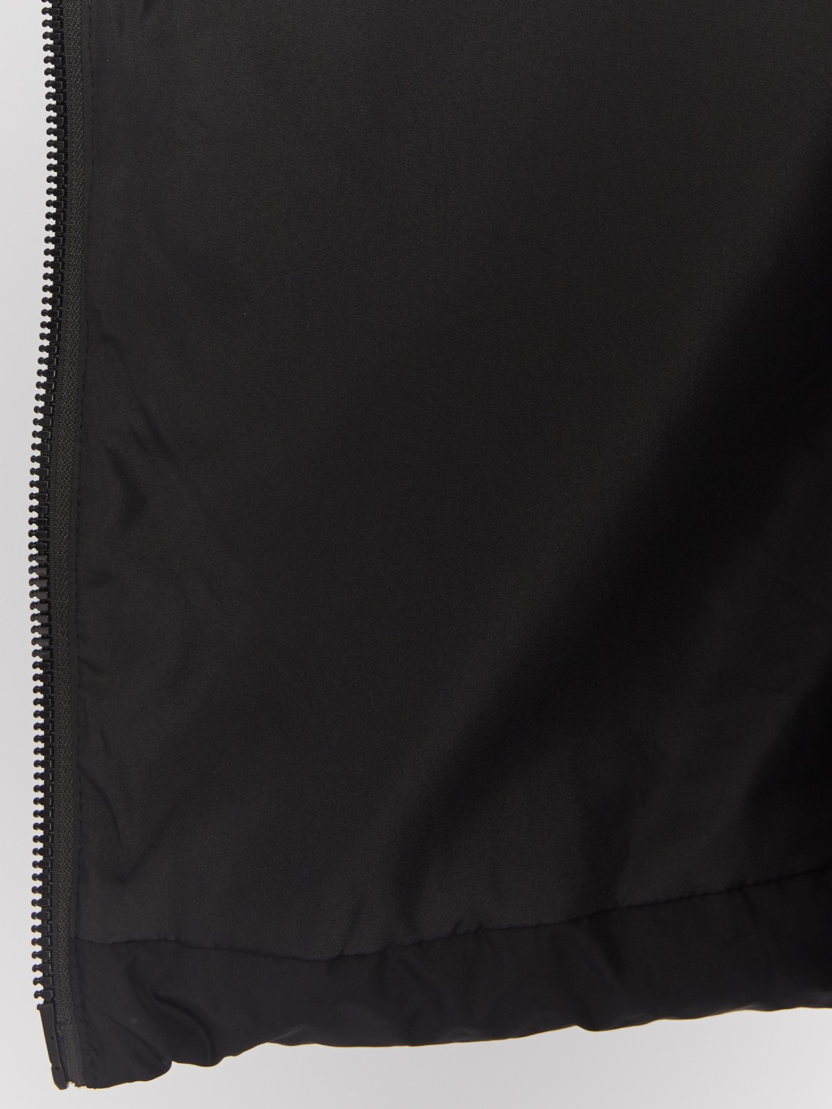 Тёплая куртка-пальто с капюшоном и отделкой из экомеха zolla 022425276044, цвет черный, размер M - фото 6