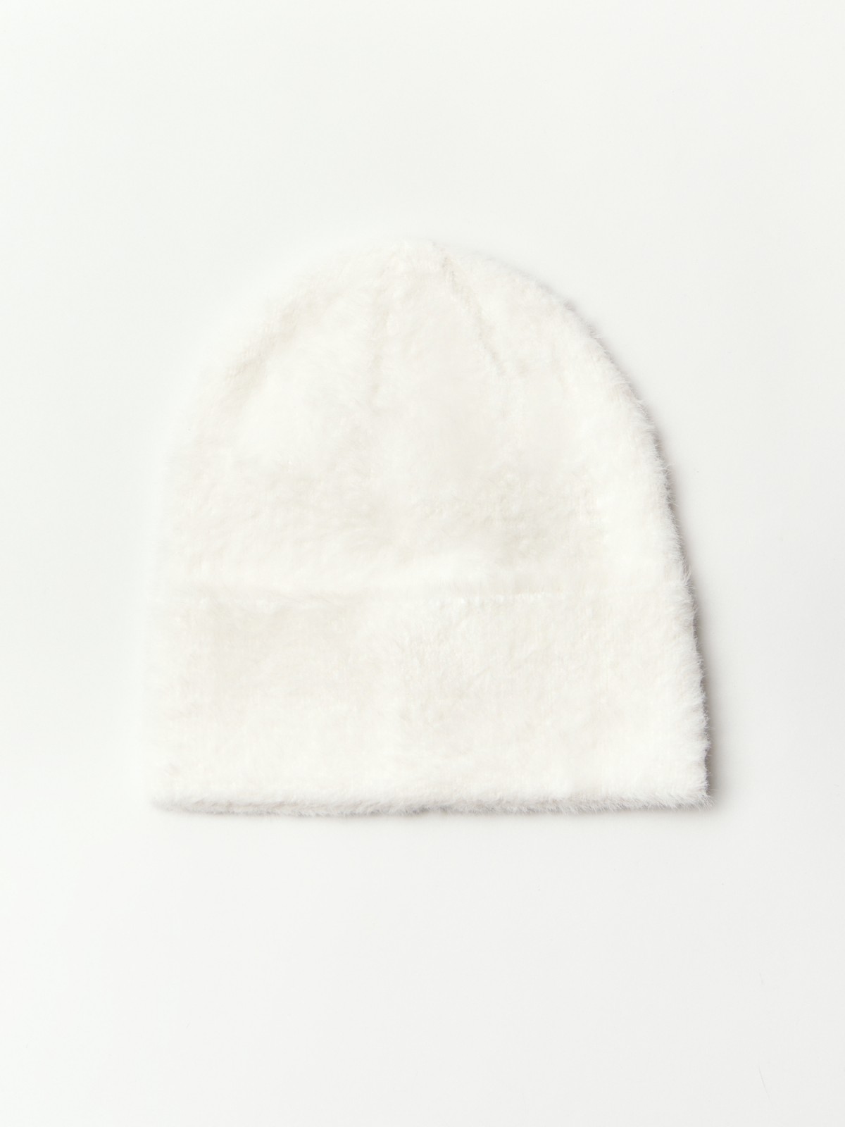 Вязаная шапка-бини с отворотом 399₽