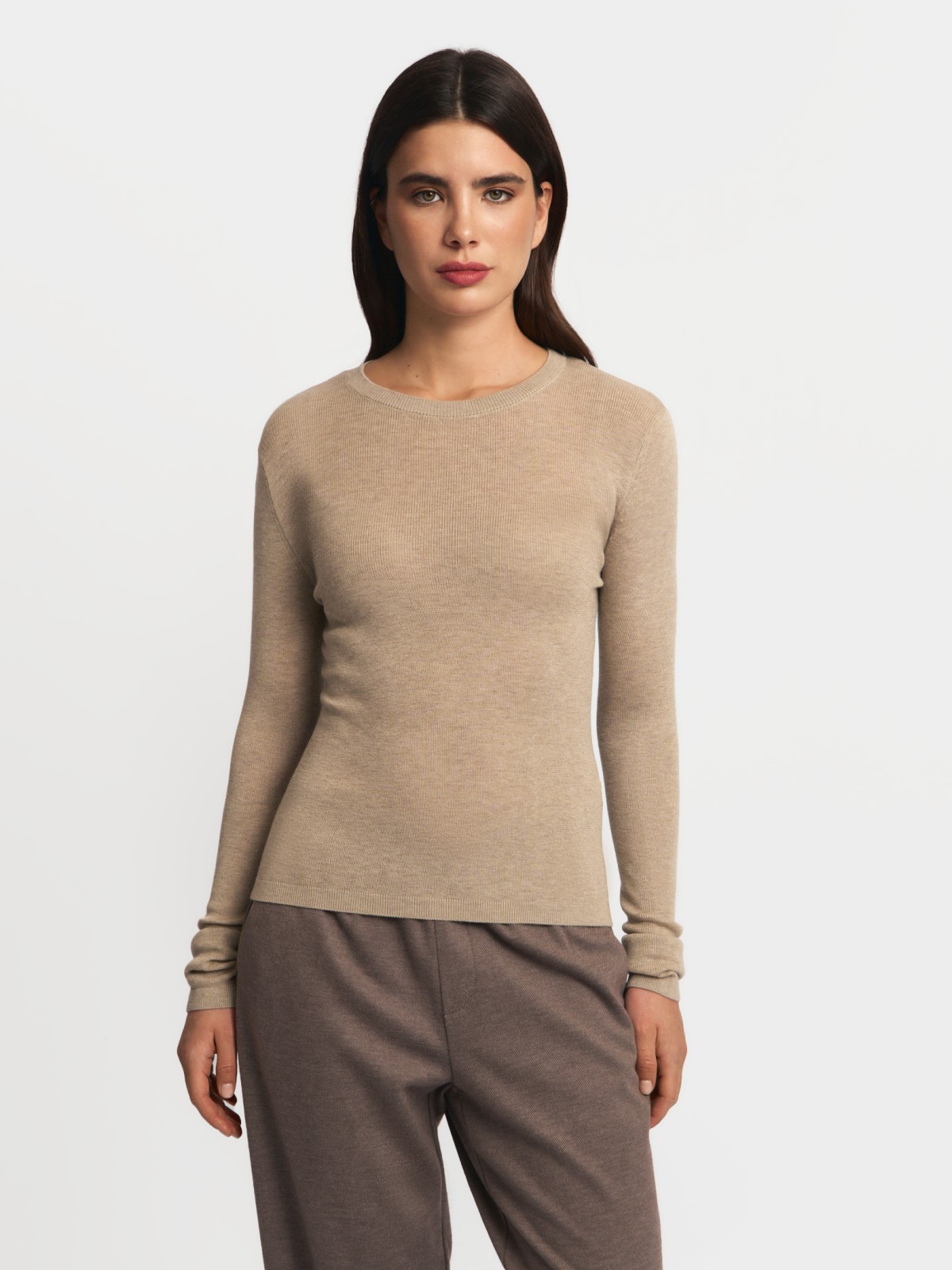 Вязаный лонгслив