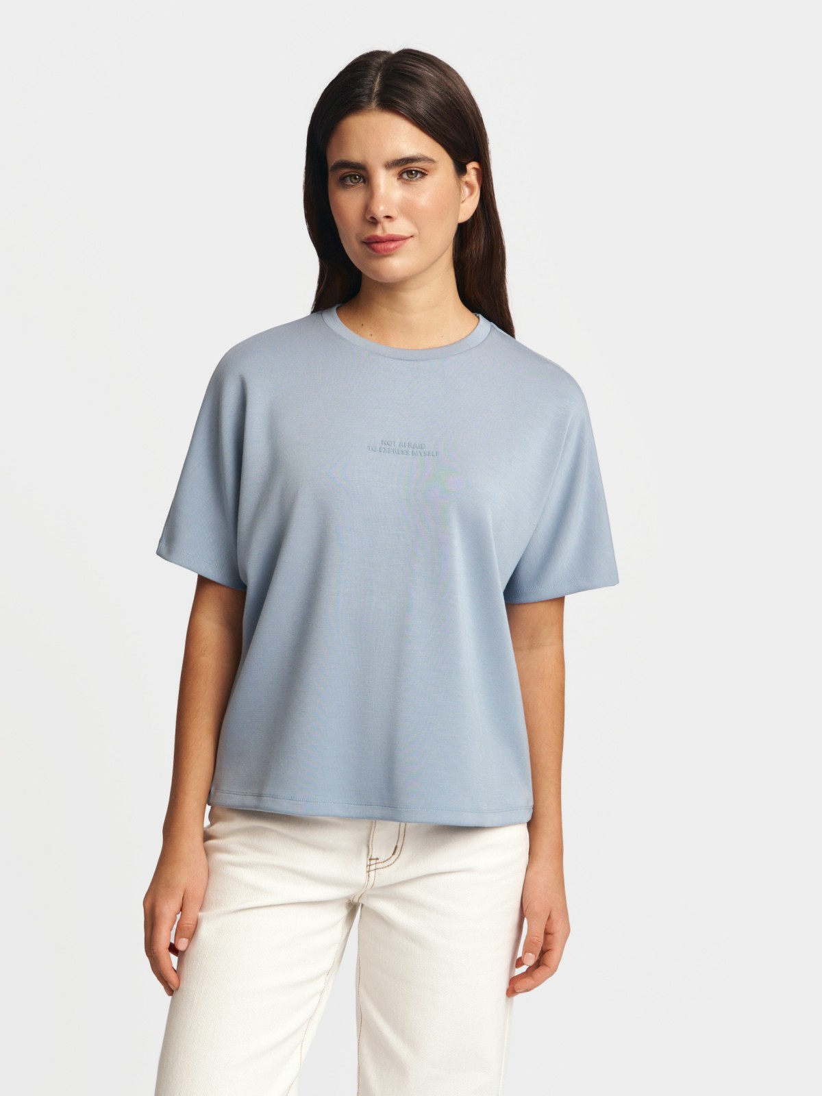 Футболка с принтом-надписью