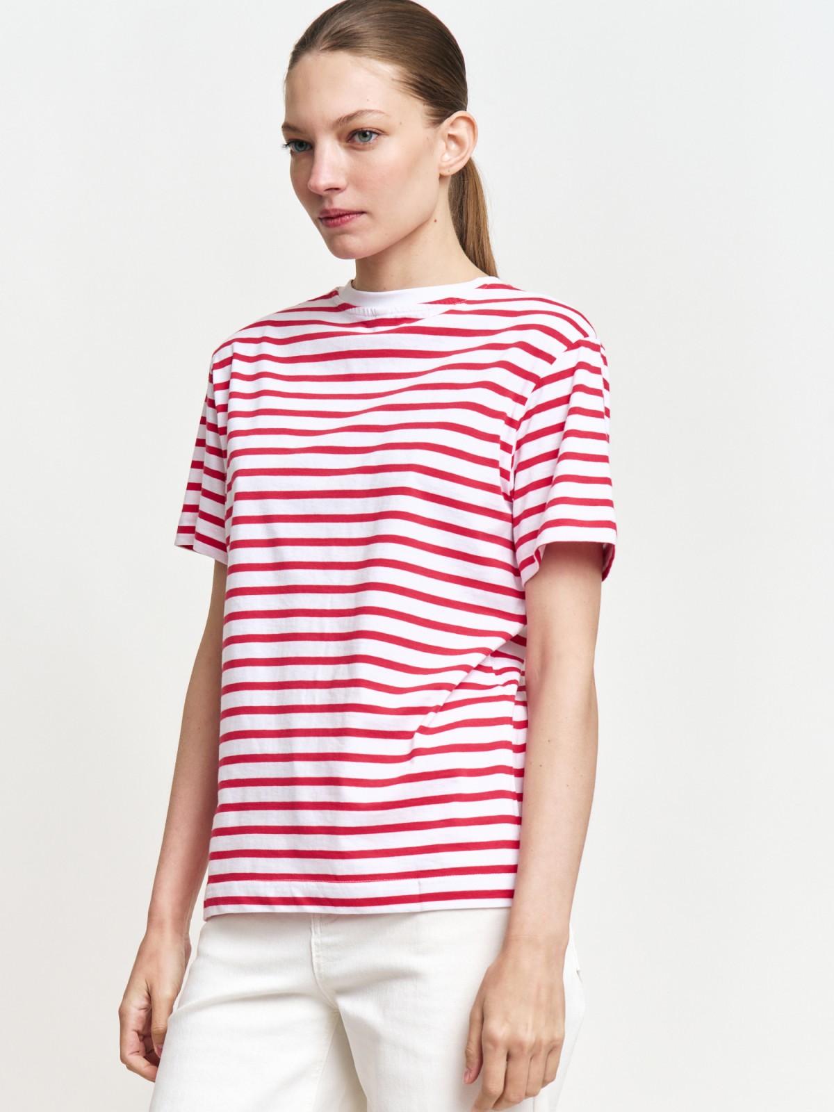 Футболка из хлопка в полоску