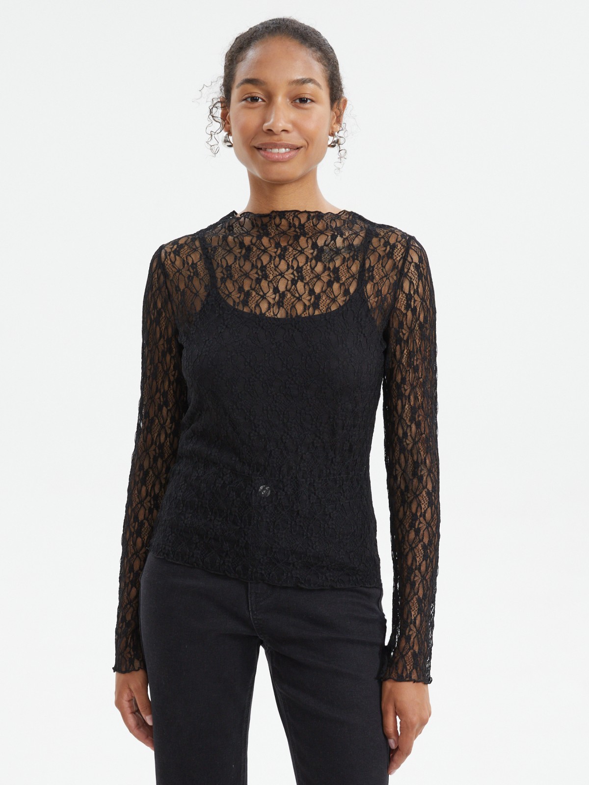 Кружевной лонгслив