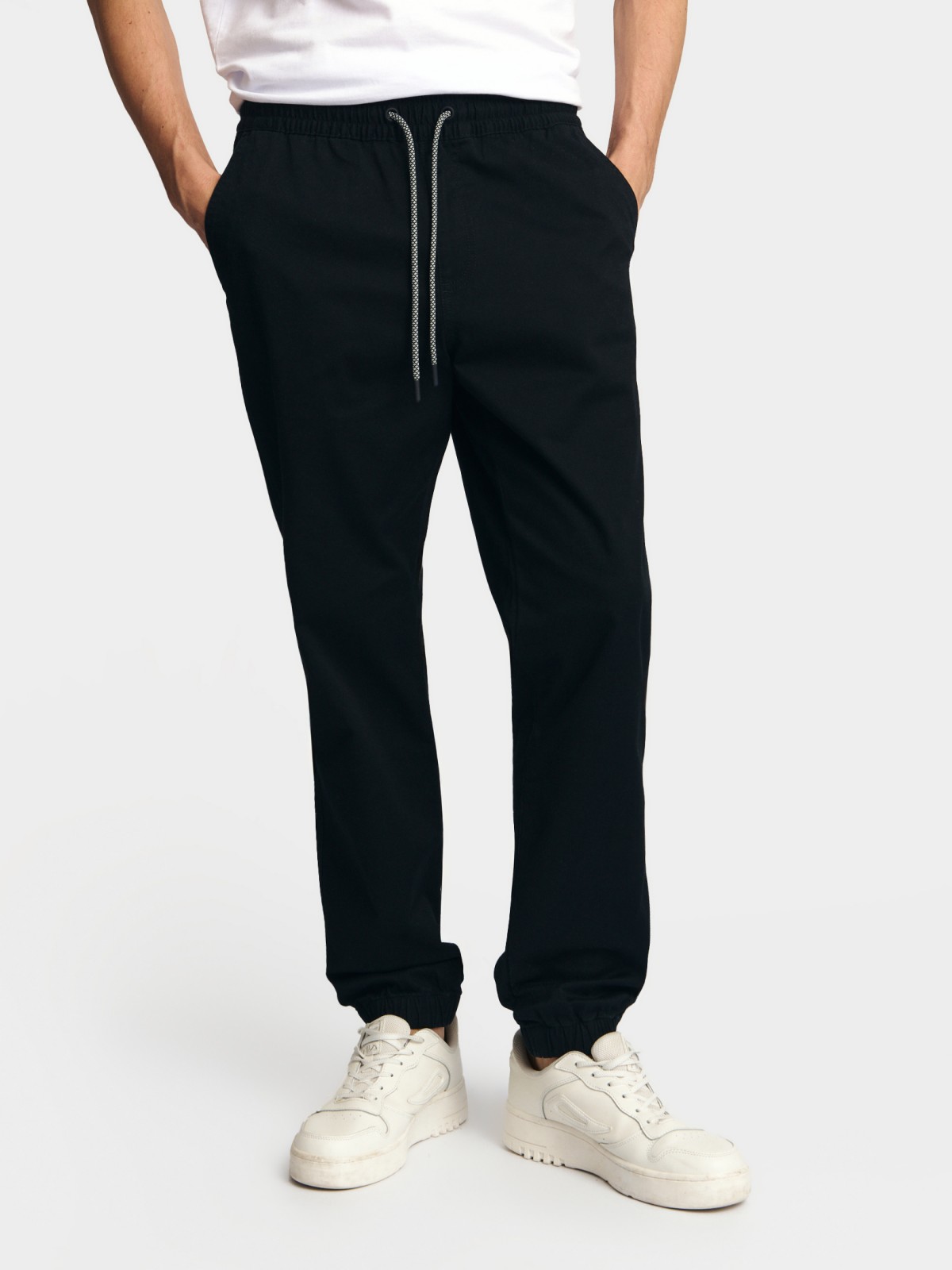 Брюки-джоггеры из хлопка на резинке