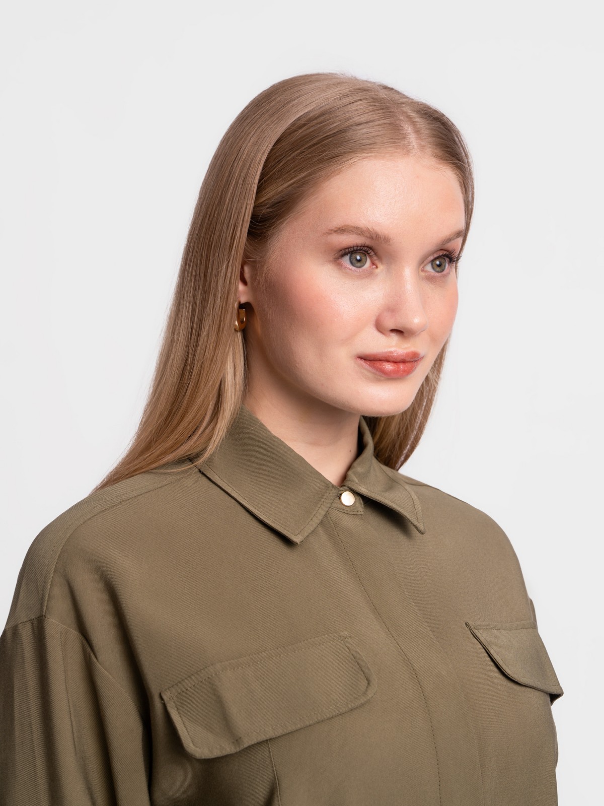 Рубашка с кулиской на талии