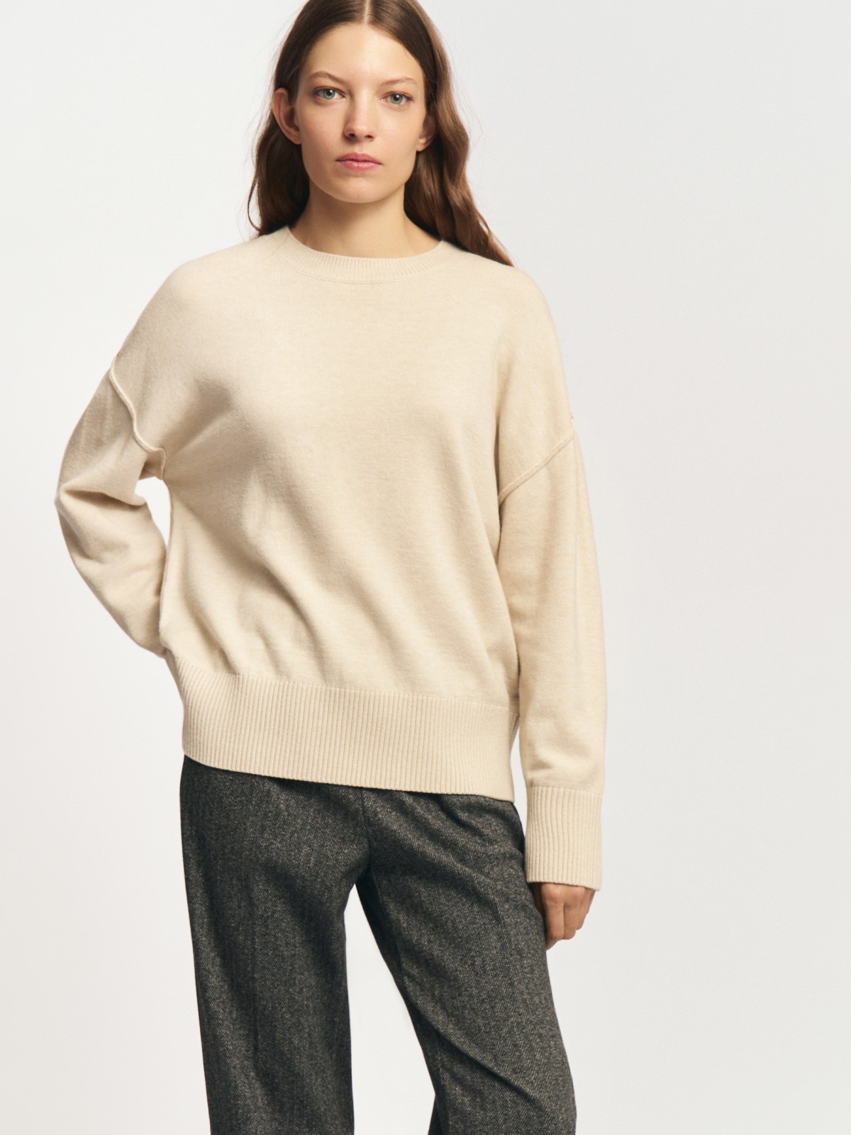 Вязаный джемпер с длинным рукавом