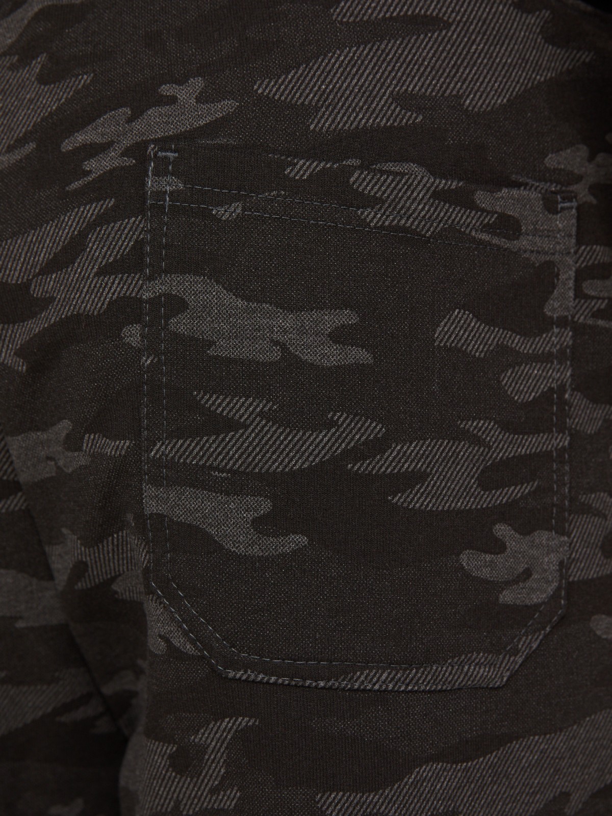 Трикотажные брюки-джоггеры с камуфляжным принтом zolla 21313761U033, цвет темно-серый, размер M - фото 6