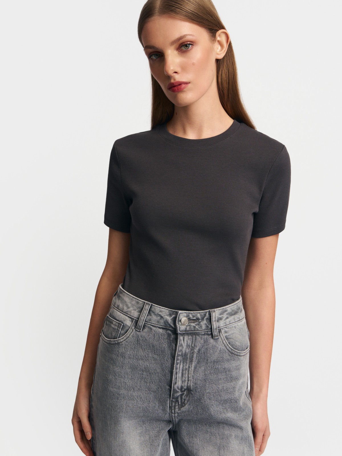 Футболка из хлопка однотонная