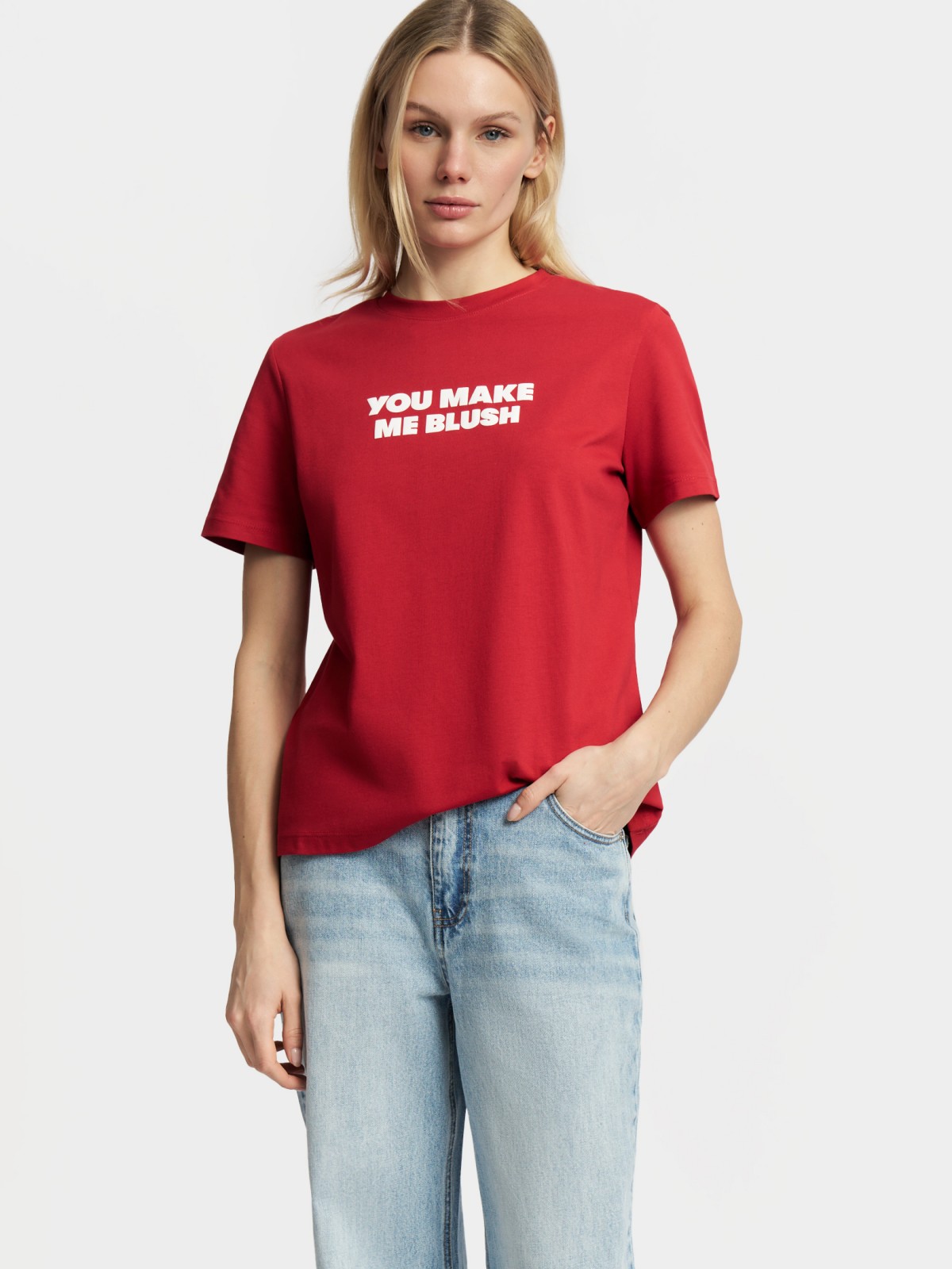 Футболка из хлопка с надписью