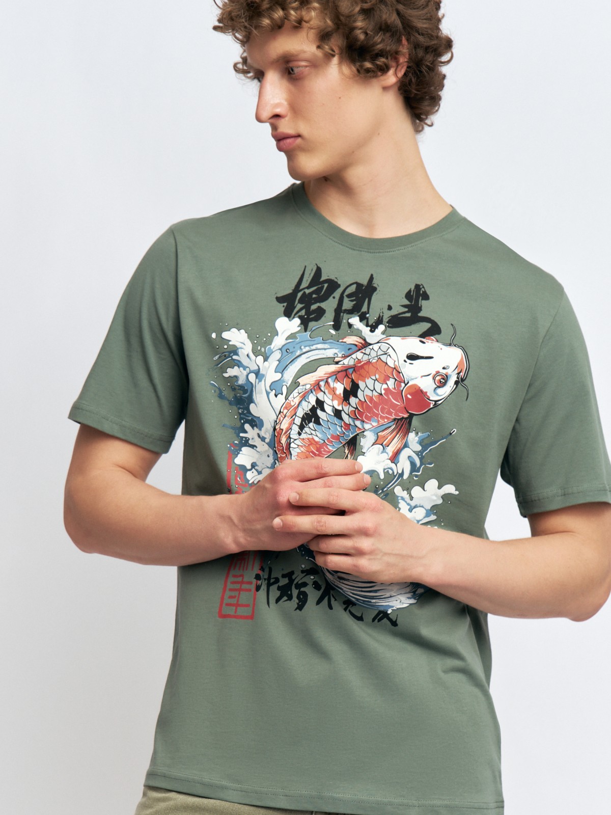 Футболка из хлопка с принтом