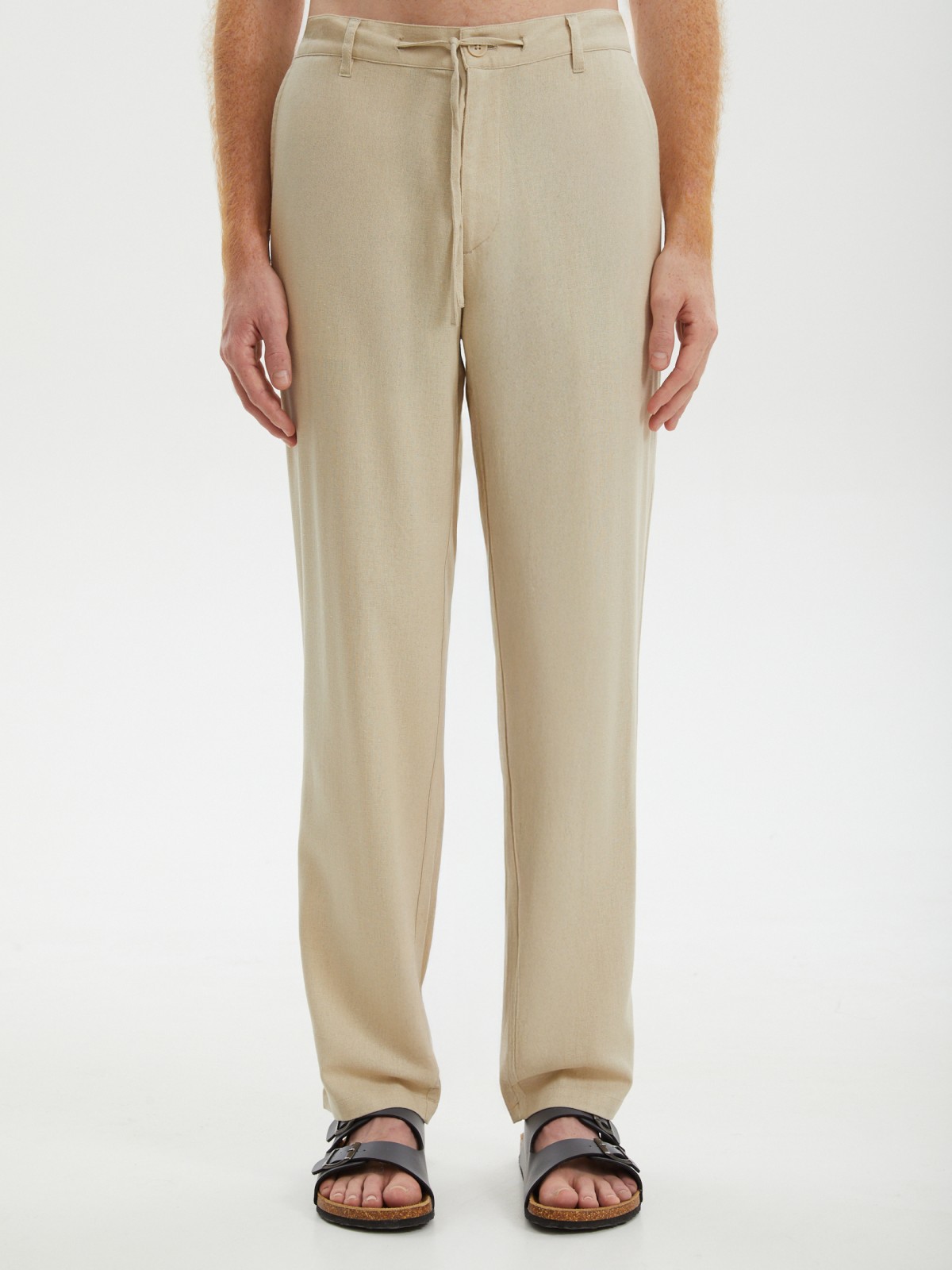 Льняные брюки на кулиске