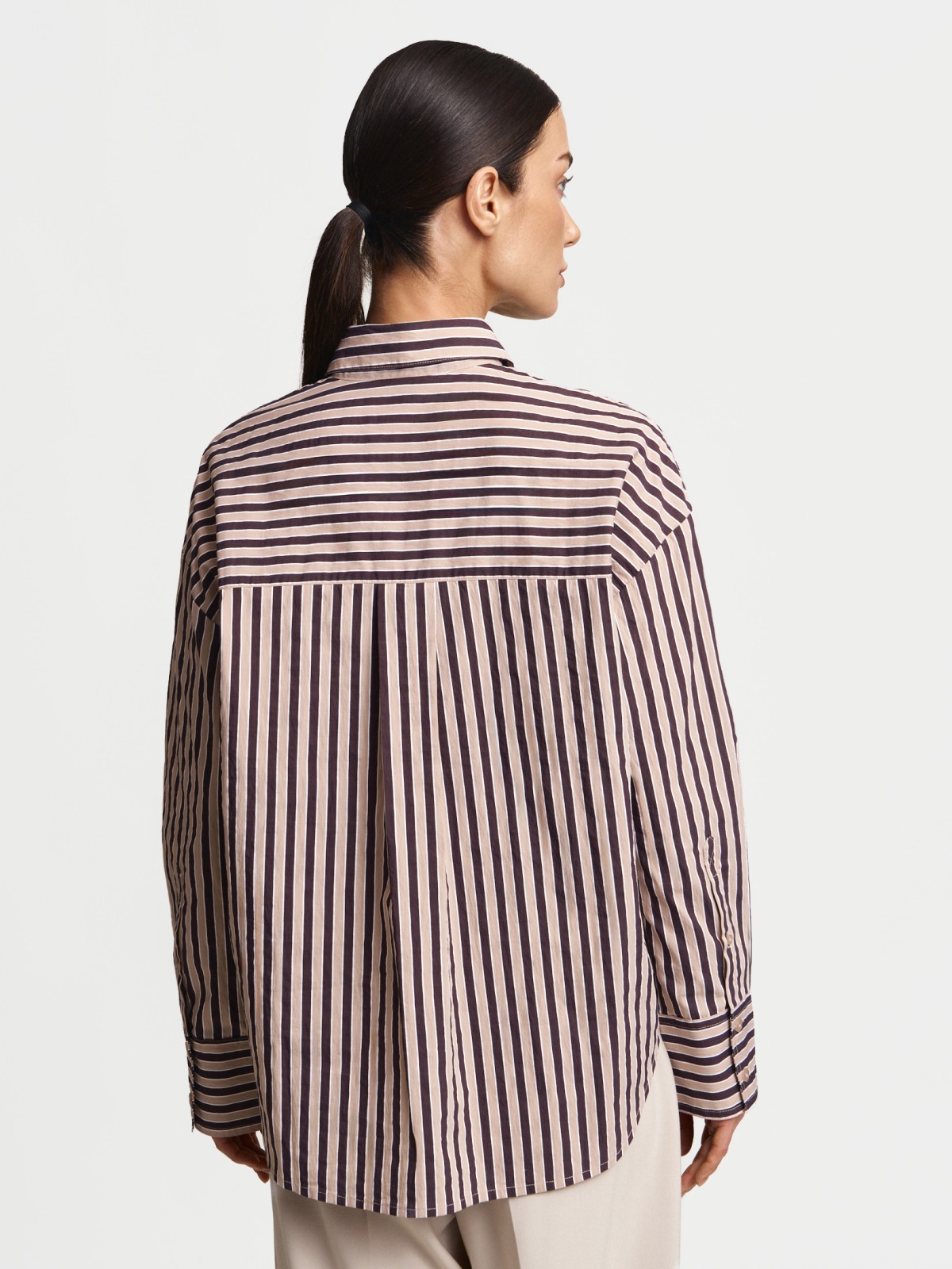Рубашка свободного фасона в полоску