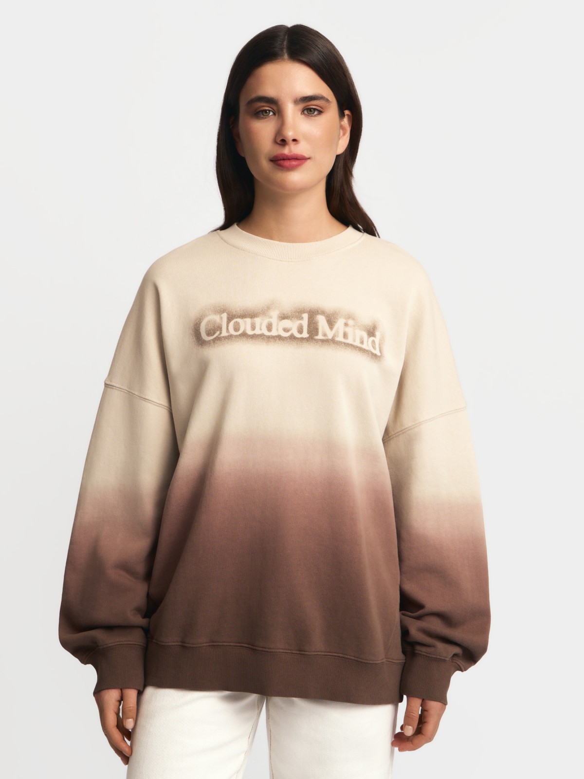 Свитшот оверсайз с надписью