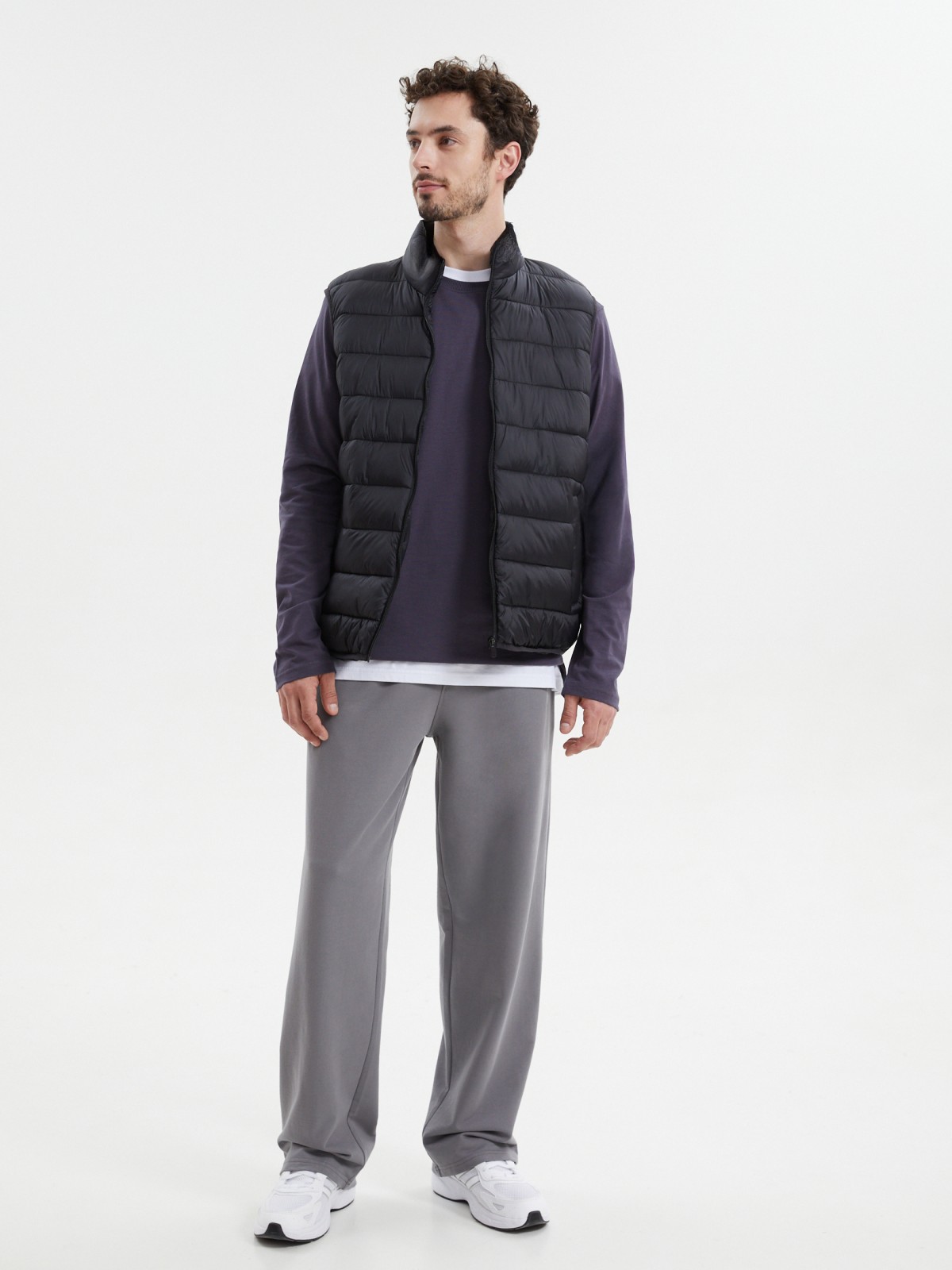 Трикотажные прямые брюки из хлопка