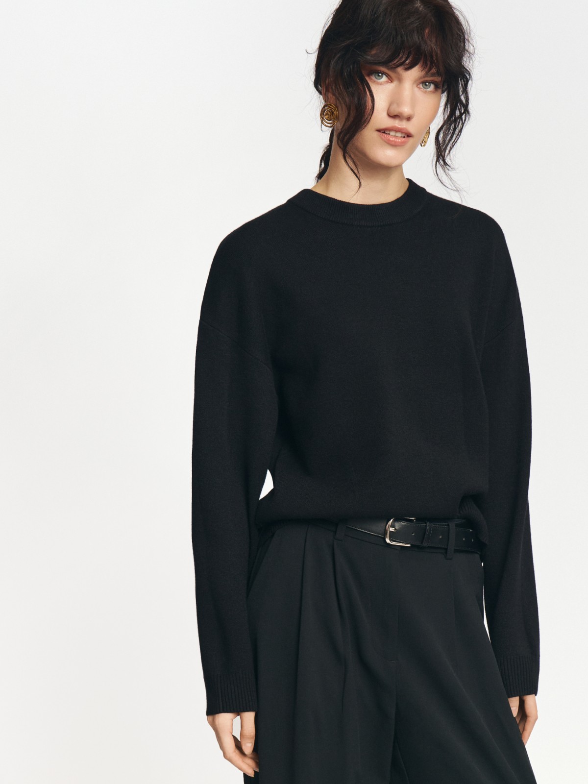 Трикотажный джемпер с длинным рукавом