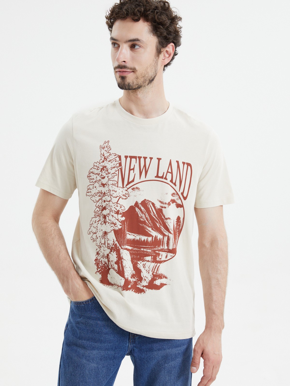 Футболка из хлопка с принтом