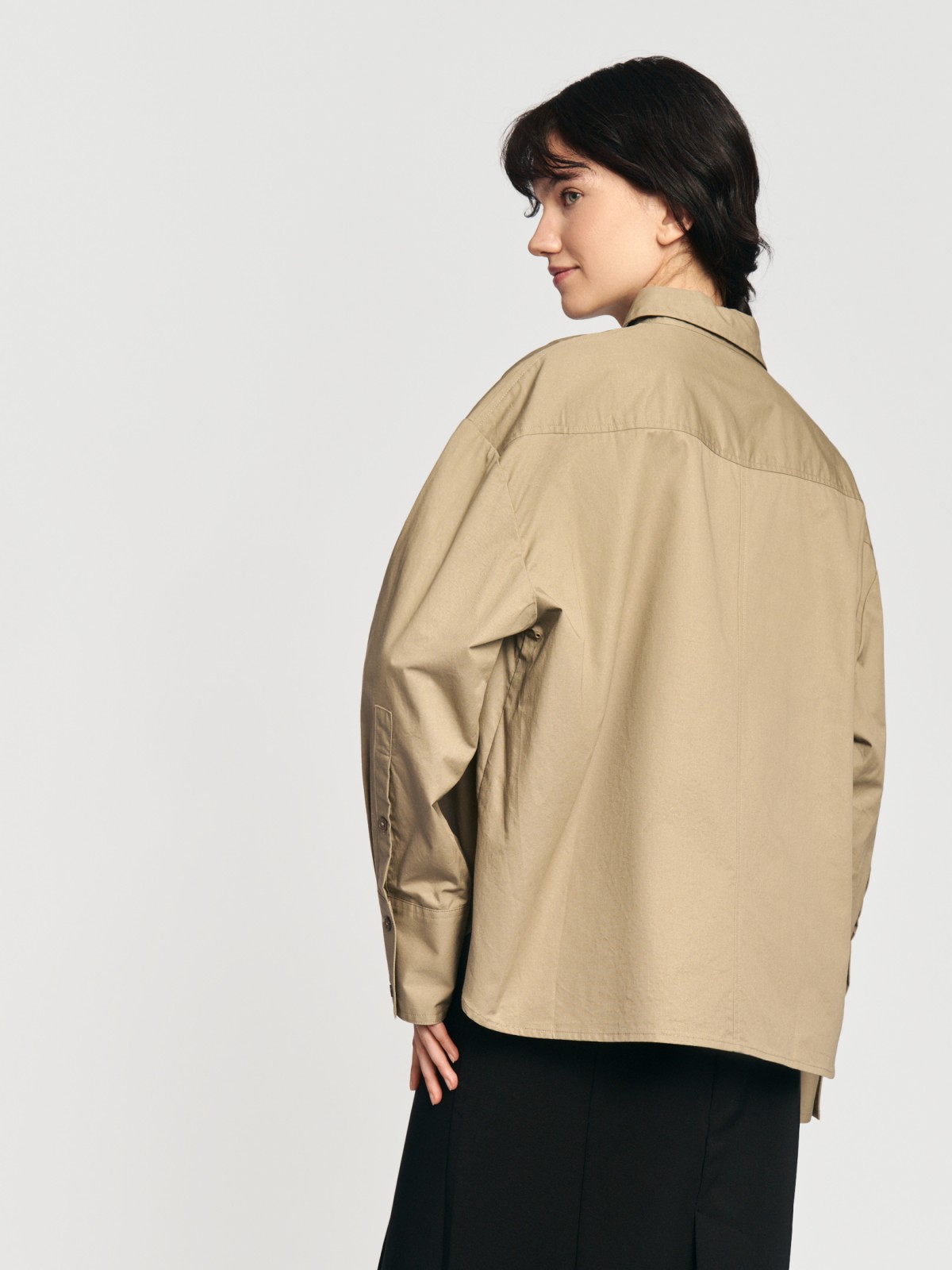 Рубашка из хлопка с длинным рукавом